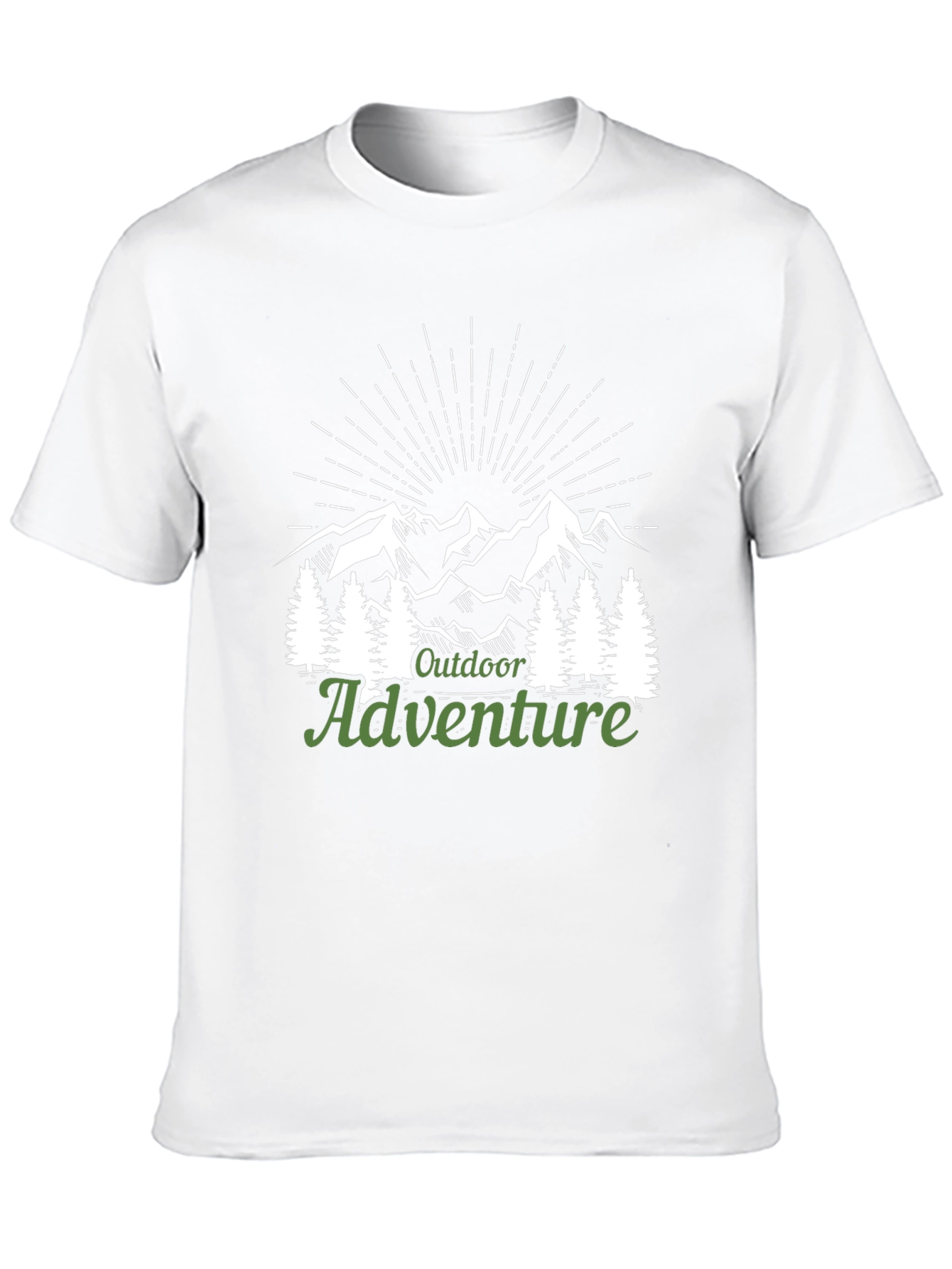 Outdoor Adventure Graphic Tee - Mountain Scene Shirt