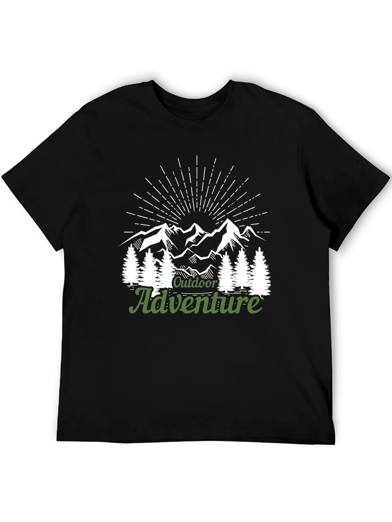 Outdoor Adventure Graphic Tee - Mountain Scene Shirt