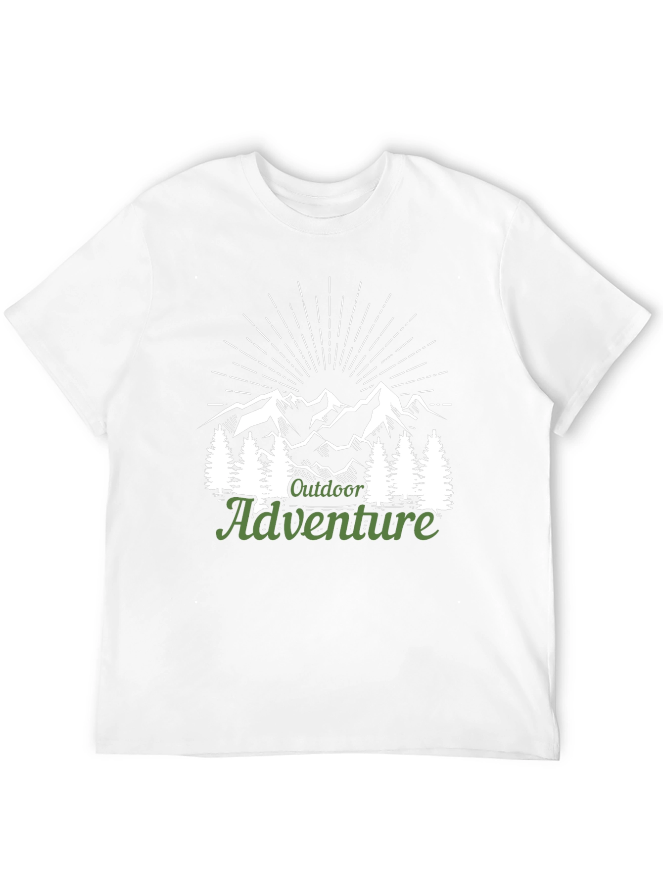 Outdoor Adventure Graphic Tee - Mountain Scene Shirt