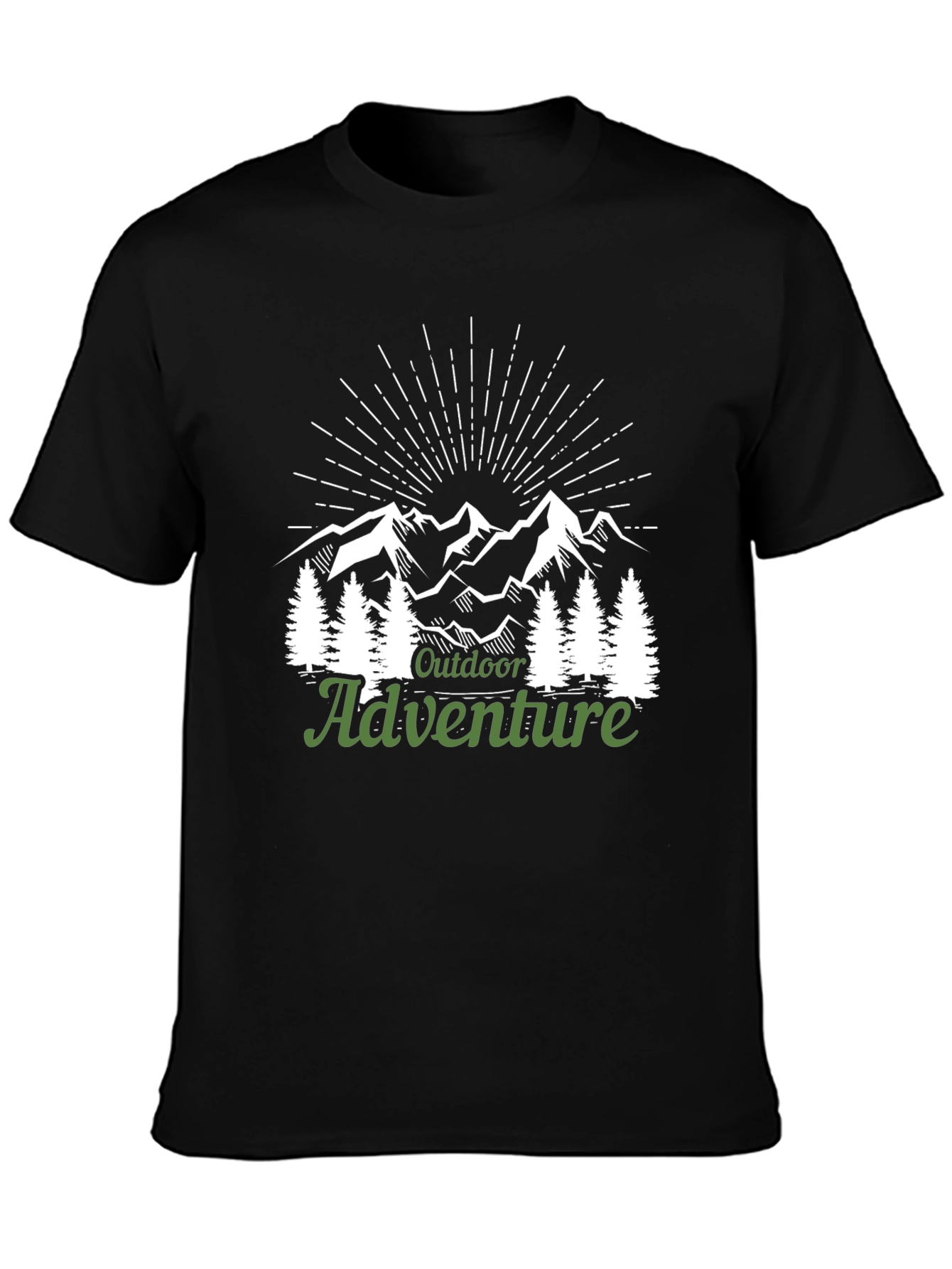 Outdoor Adventure Graphic Tee - Mountain Scene Shirt