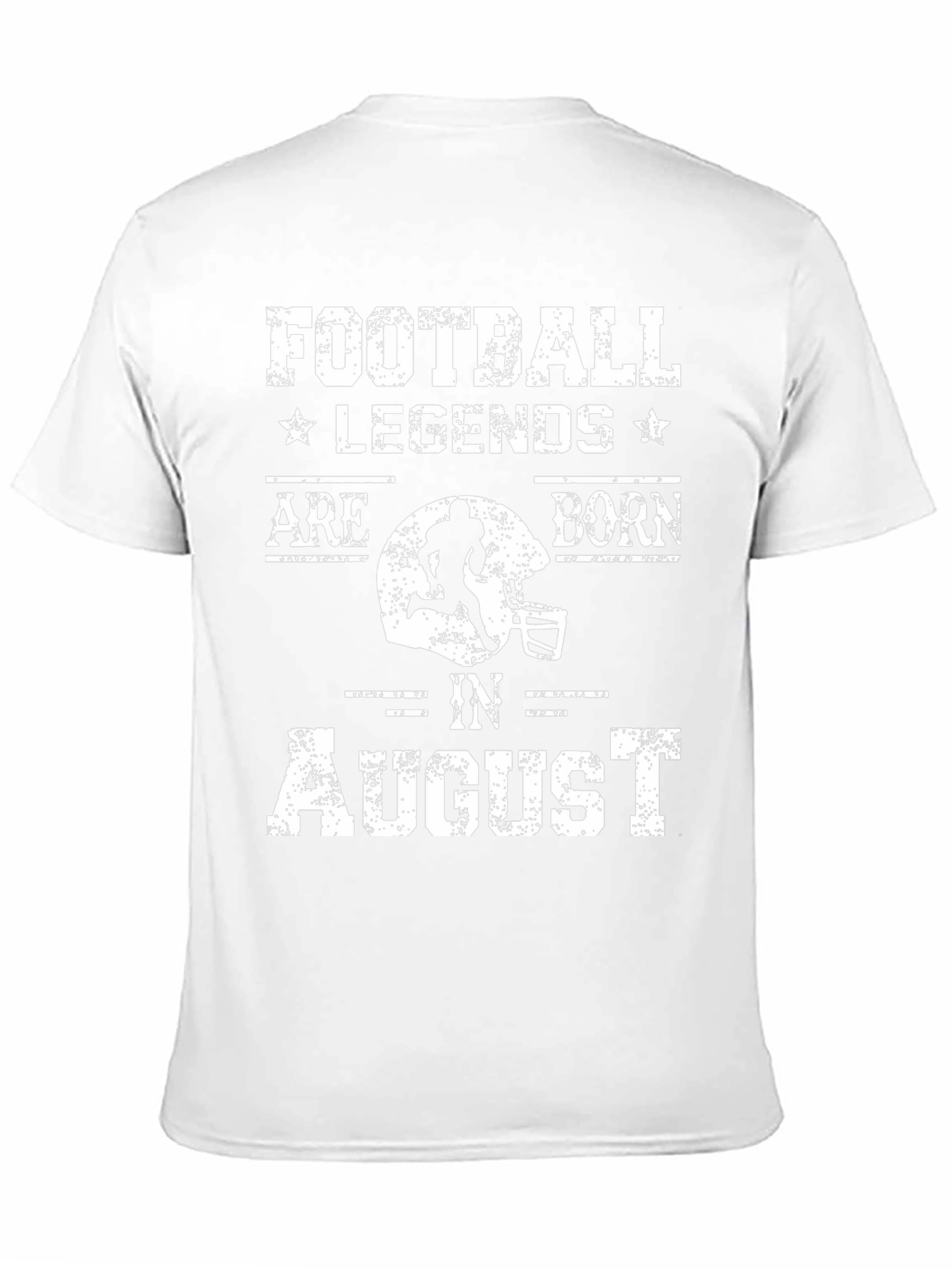 Football Legends Born in August Black T-Shirt