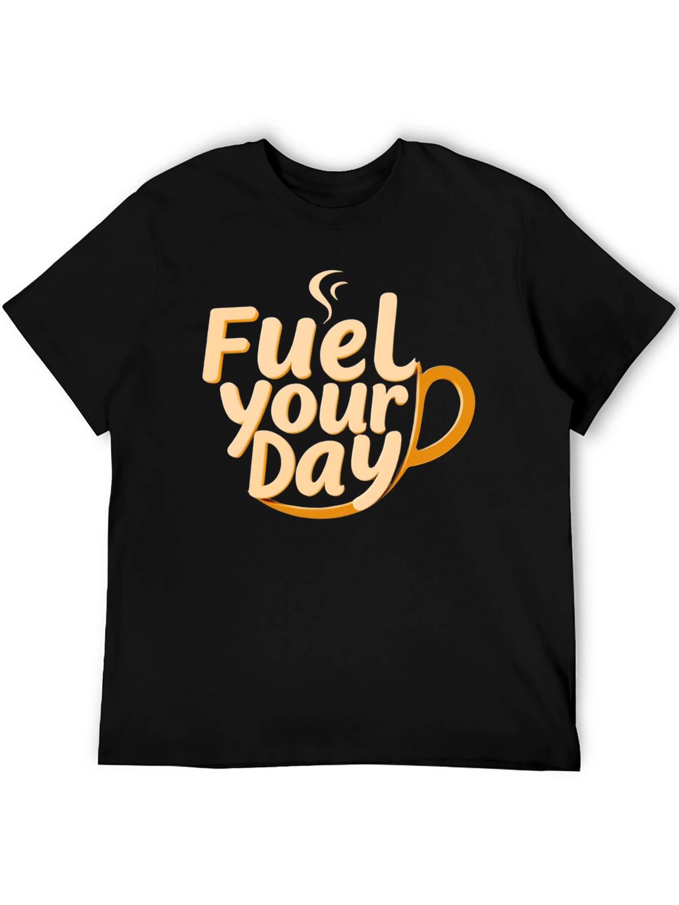 Fuel Your Day Black T-Shirt - Coffee Lover Tee