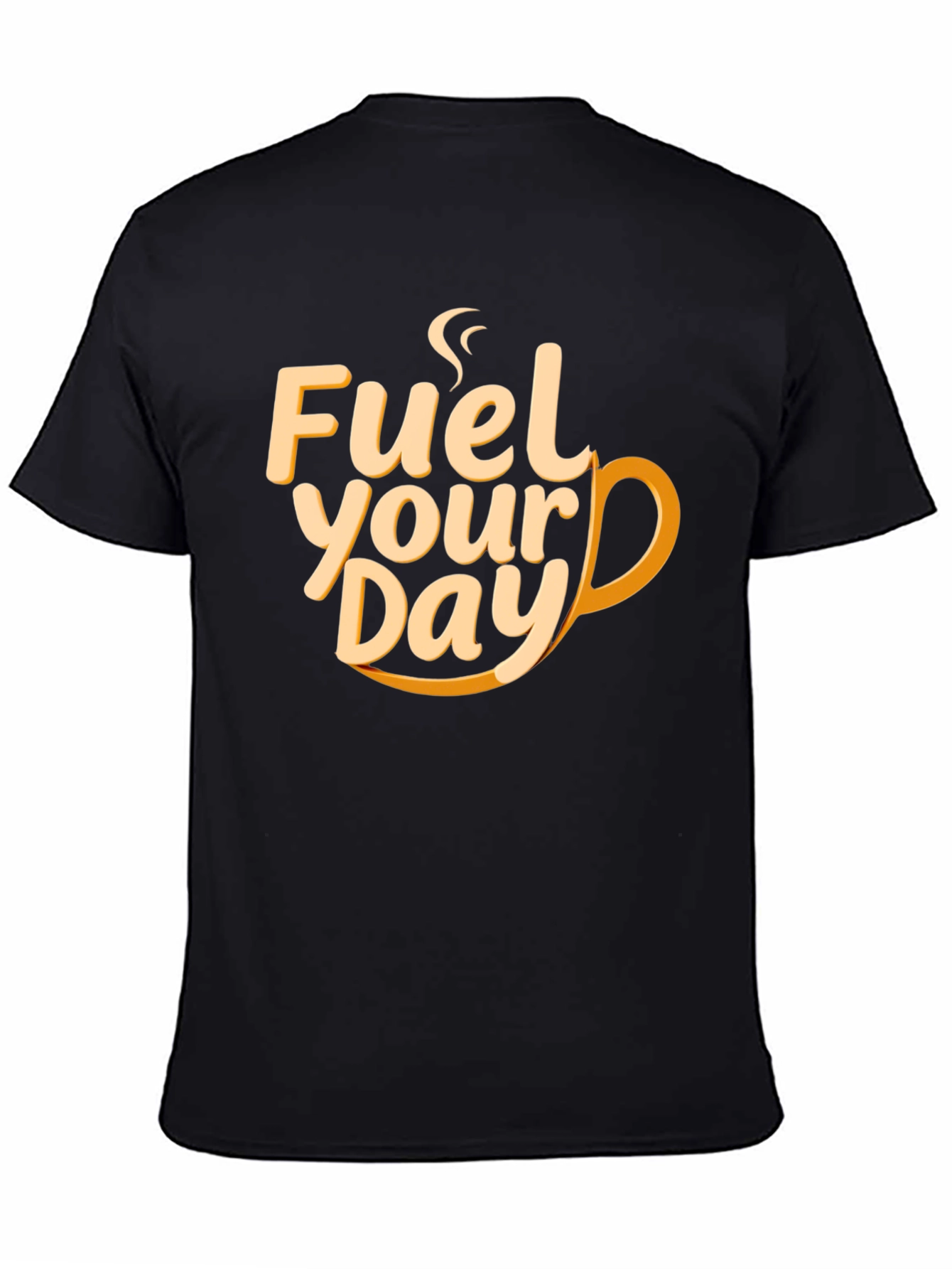 Fuel Your Day Black T-Shirt - Coffee Lover Tee