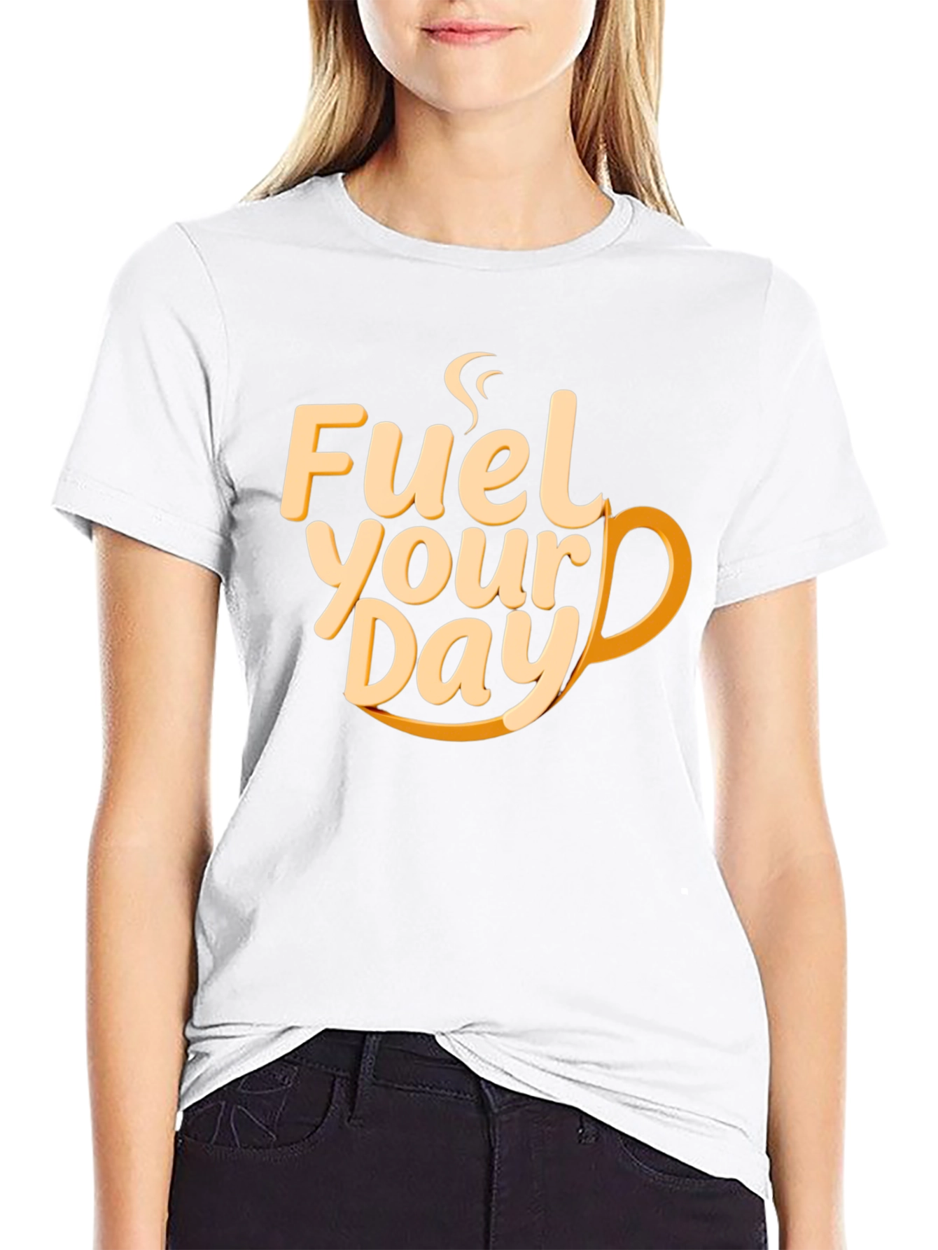 Fuel Your Day Black T-Shirt - Coffee Lover Tee