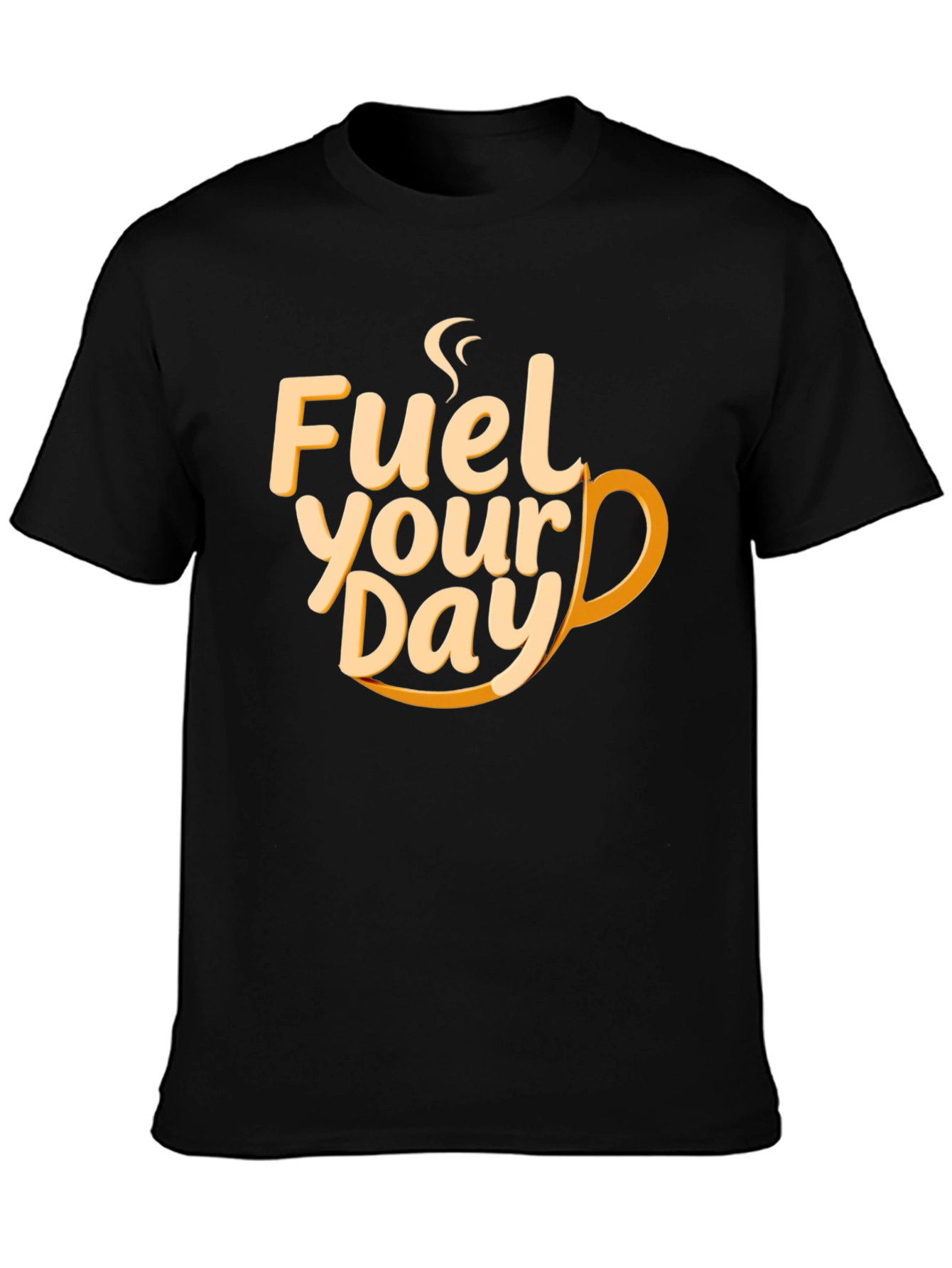 Fuel Your Day Black T-Shirt - Coffee Lover Tee