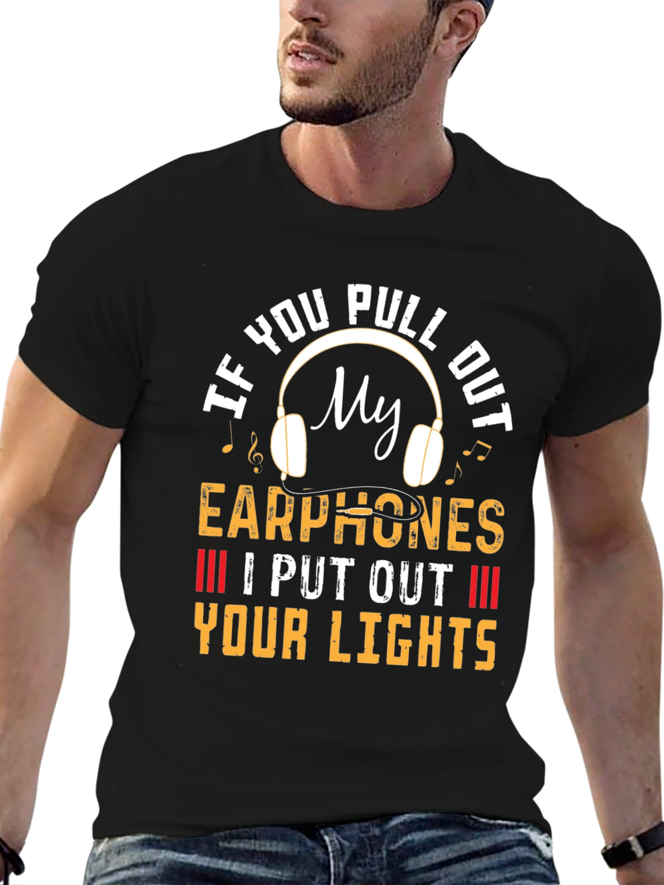 Funny Earphone Threat T-Shirt