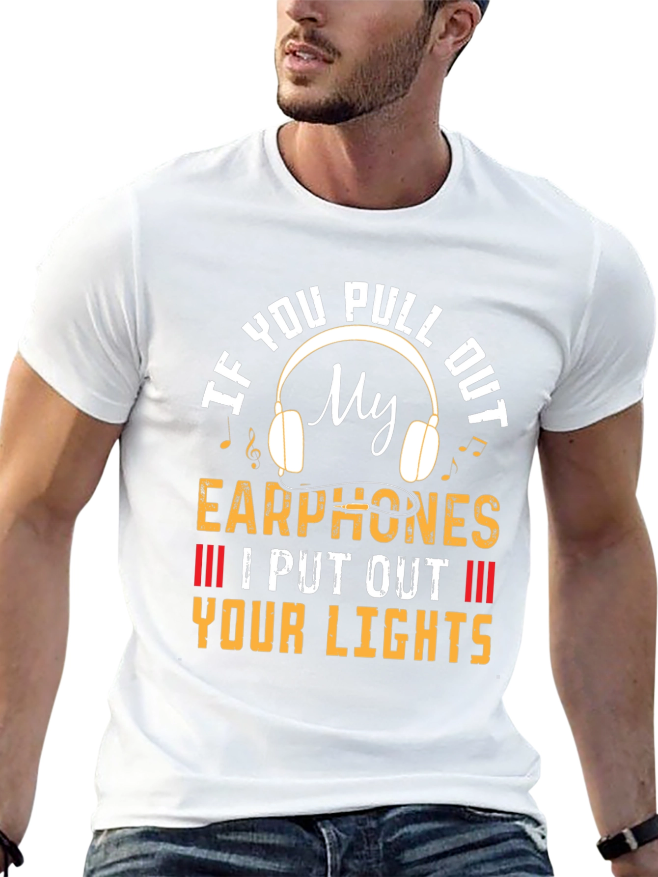 Funny Earphone Threat T-Shirt