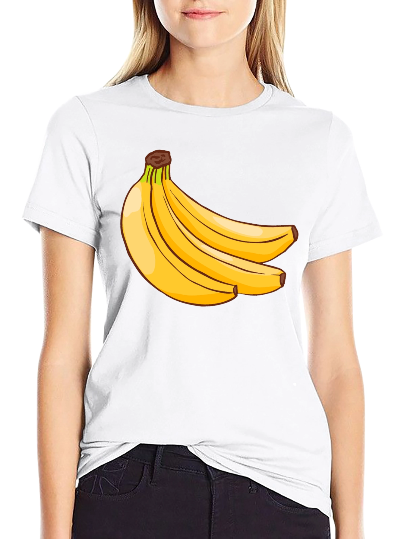 Banana Bunch Graphic Tee - Casual Black T-Shirt
