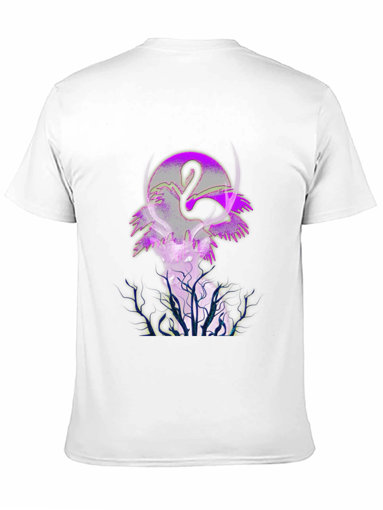 Flamingo Moon Graphic Tee - Mens Black T-Shirt