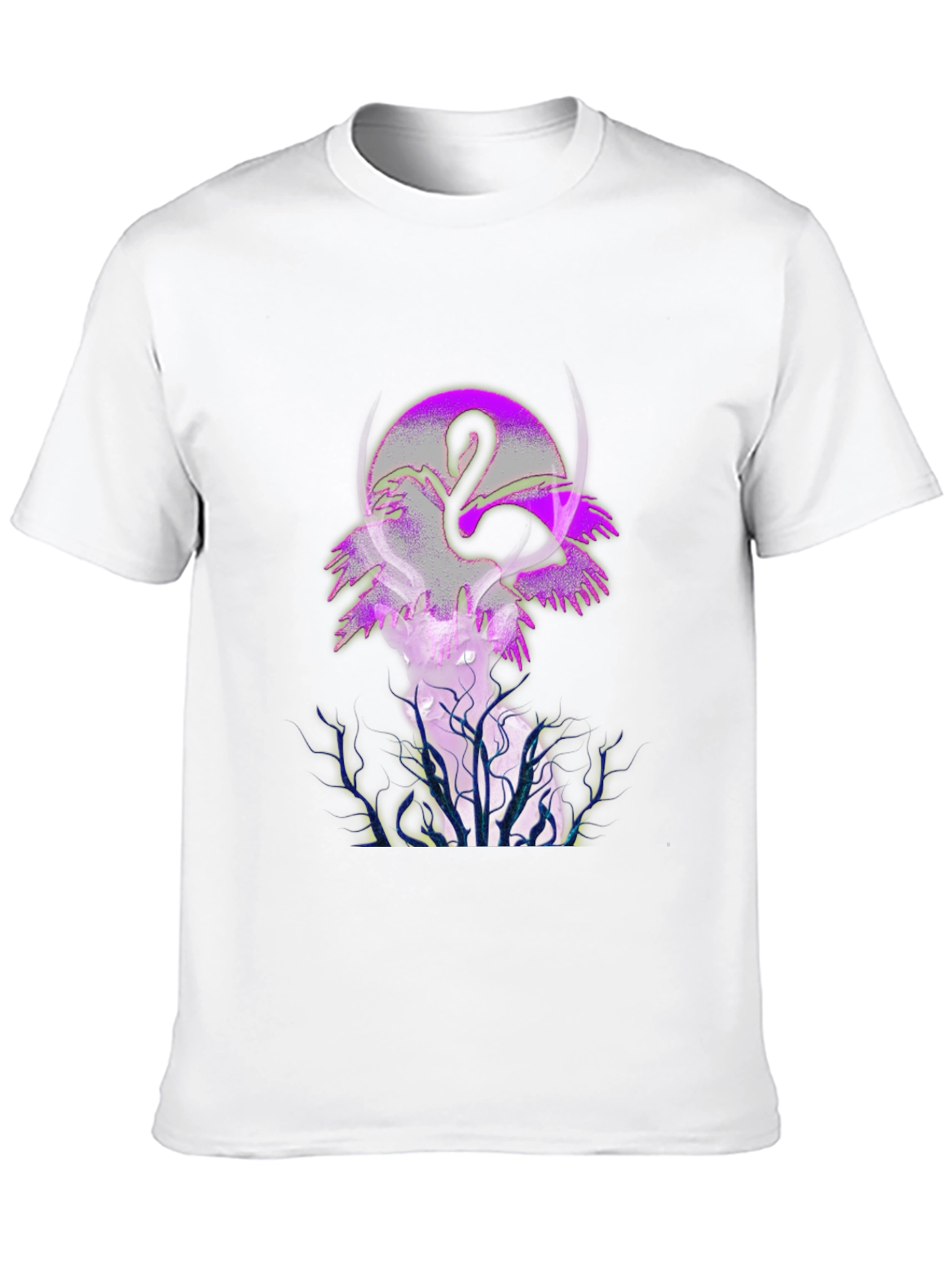 Flamingo Moon Graphic Tee - Mens Black T-Shirt