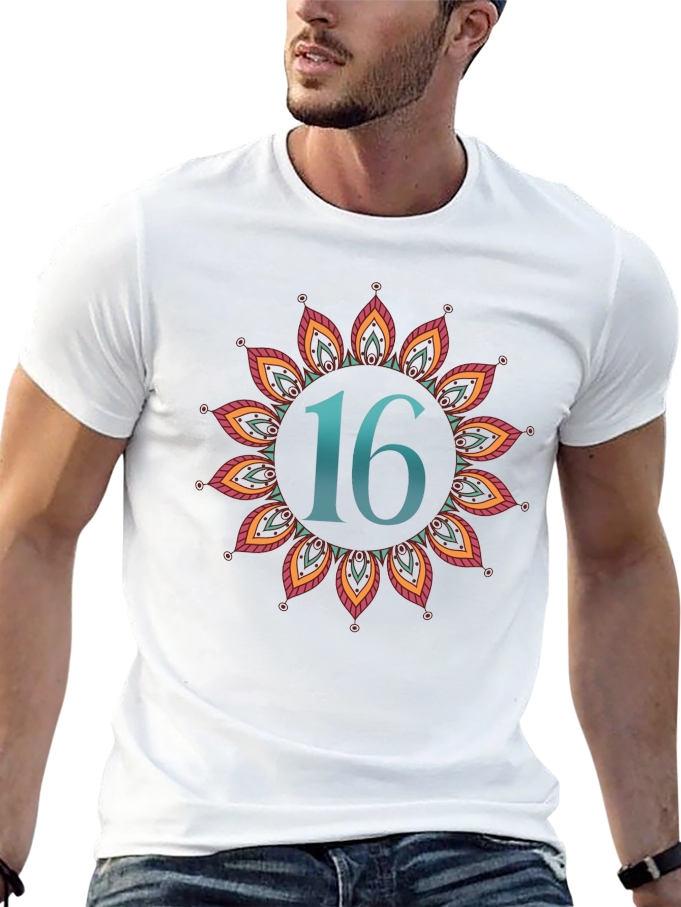 Sweet Sixteen Mandala Black T-Shirt