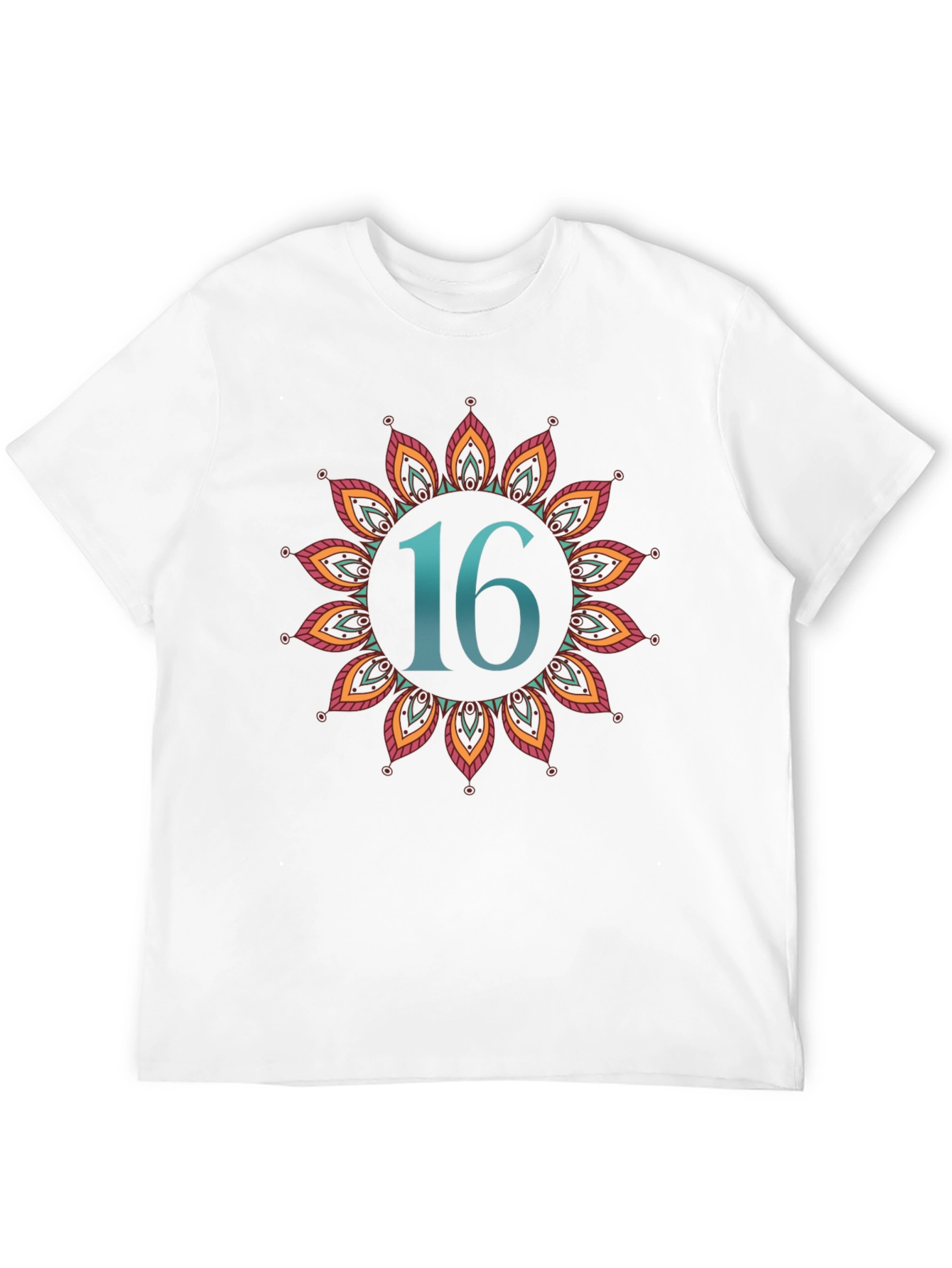 Sweet Sixteen Mandala Black T-Shirt