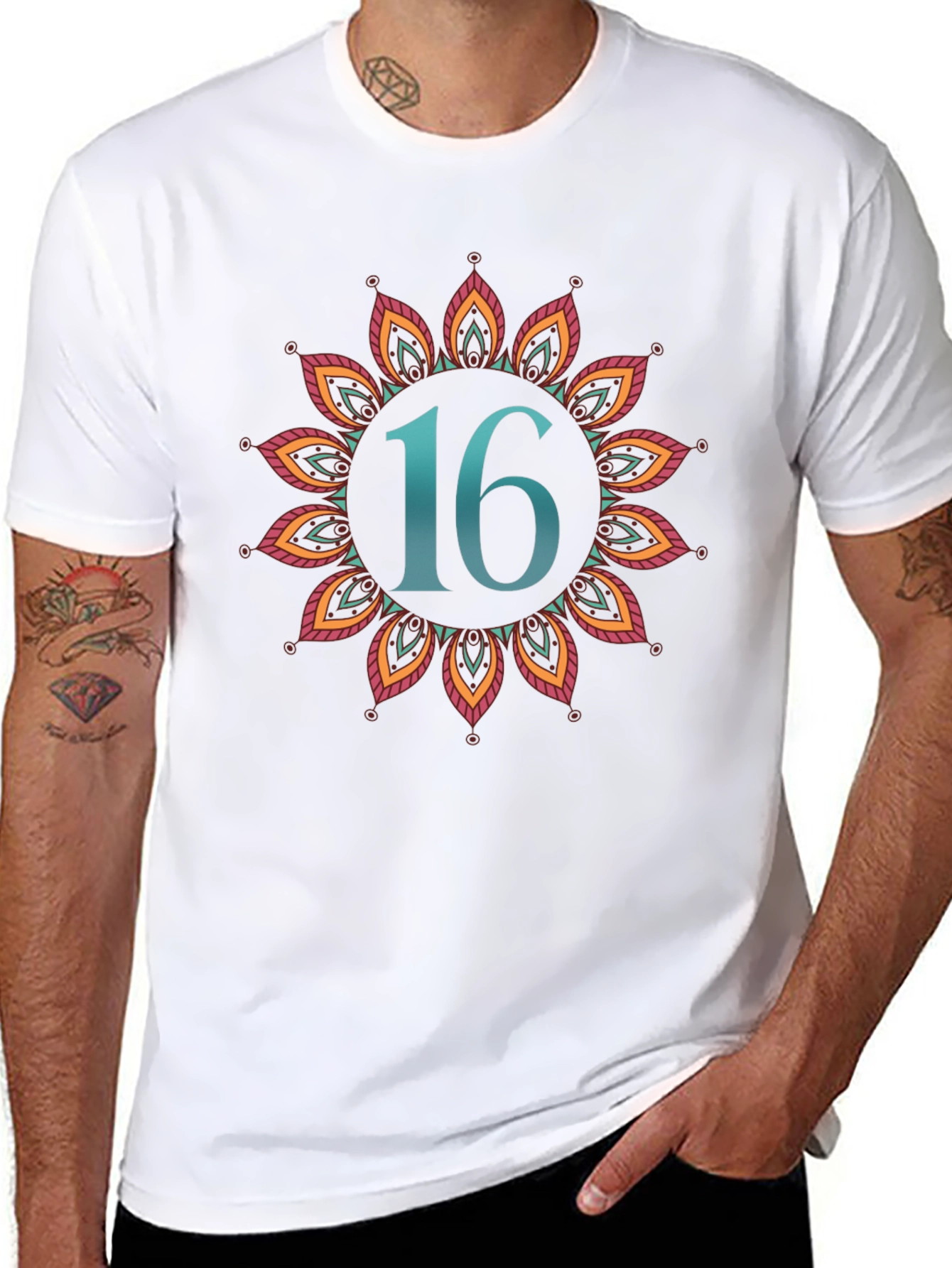 Sweet Sixteen Mandala Black T-Shirt