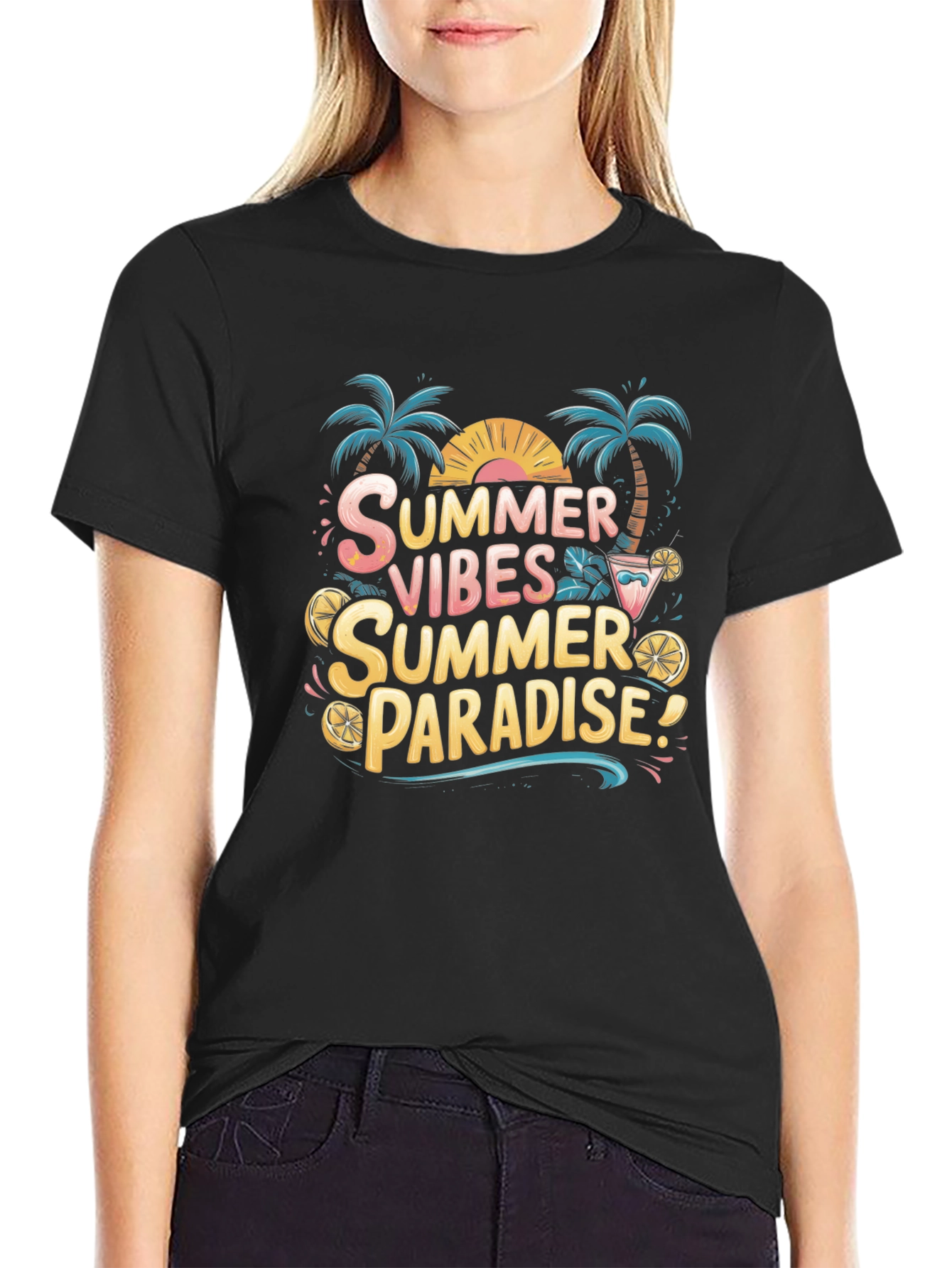Summer Vibes Paradise Graphic Tee