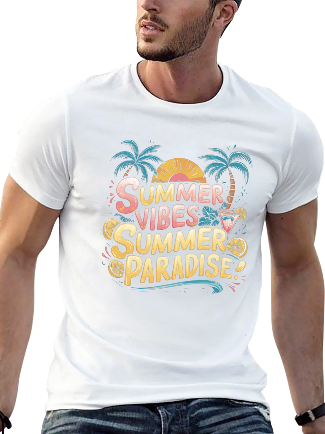 Summer Vibes Paradise Graphic Tee