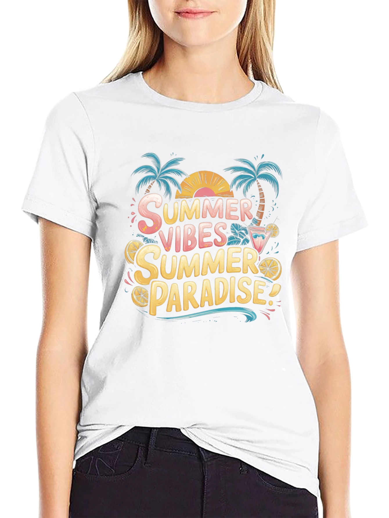 Summer Vibes Paradise Graphic Tee