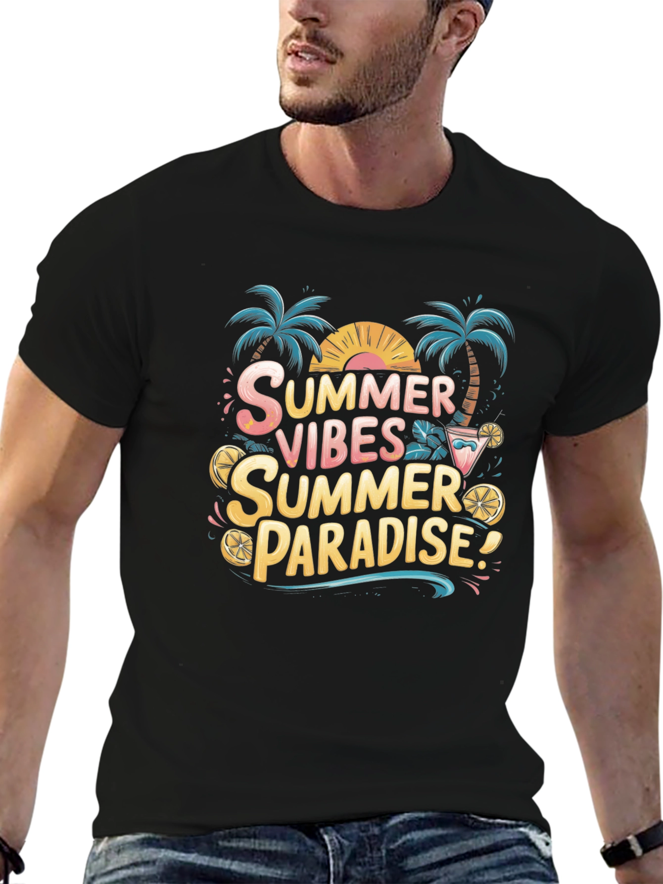 Summer Vibes Paradise Graphic Tee