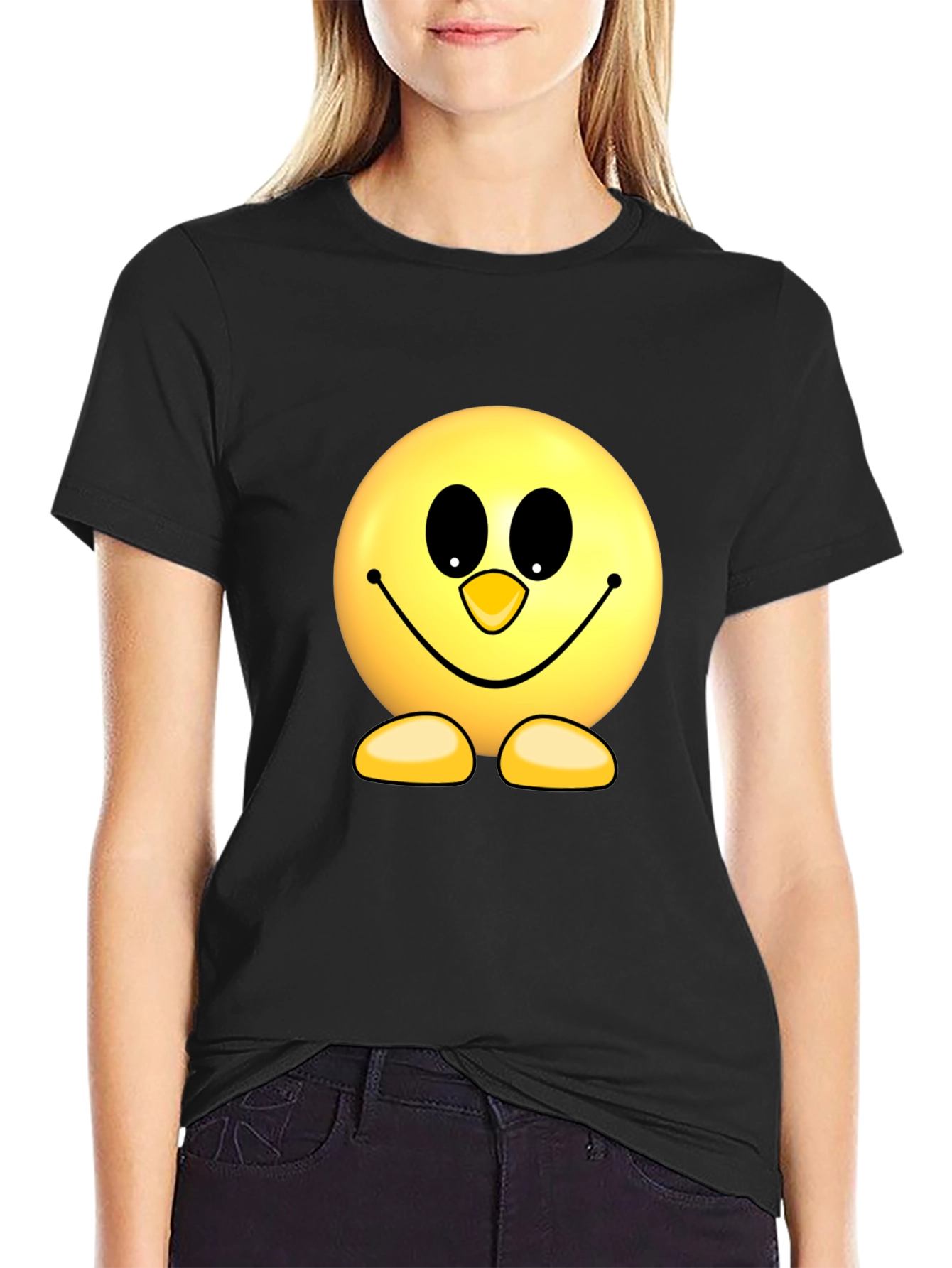 Happy Chick Emoji Graphic Tee