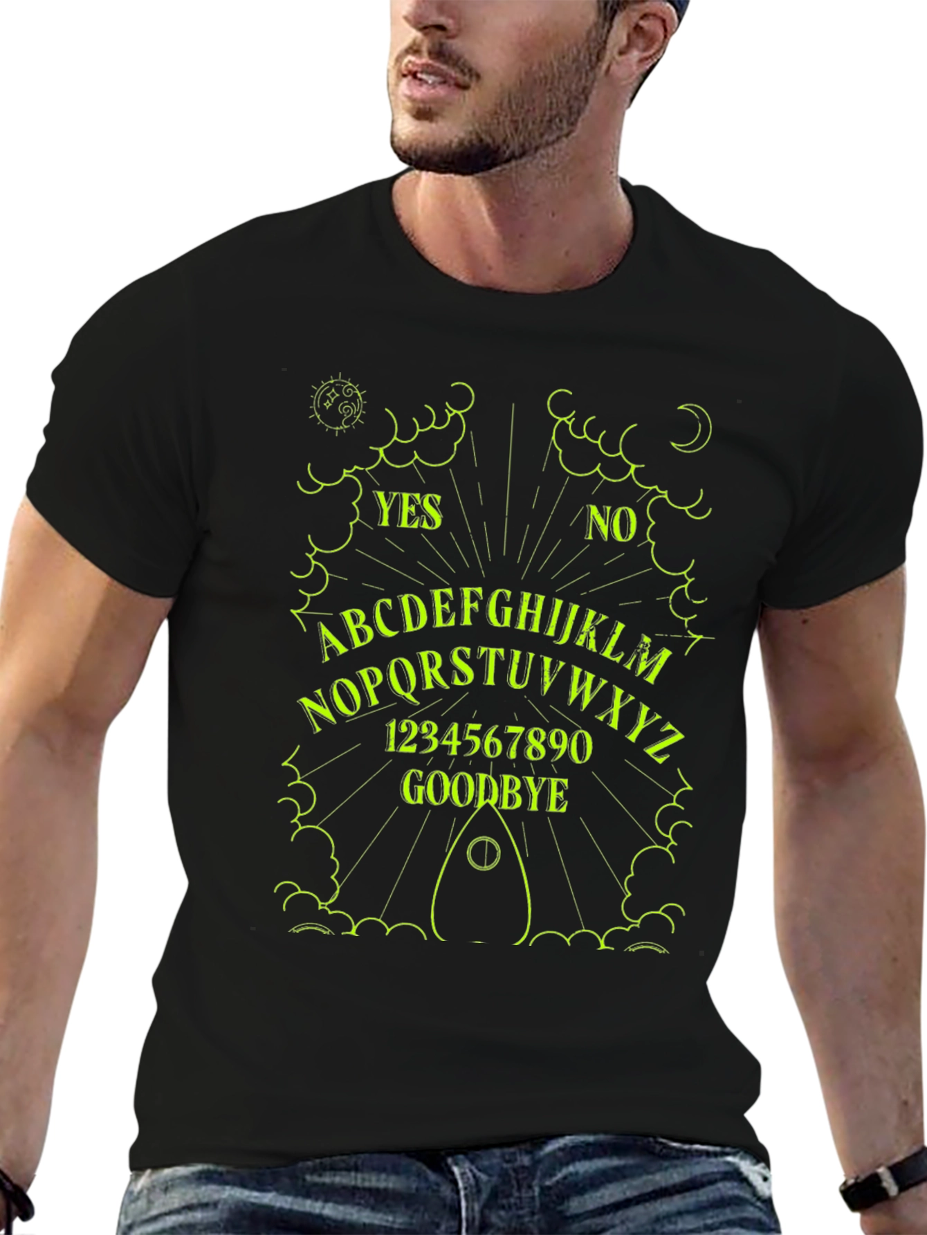 Mystic Ouija Board Graphic Tee - Black
