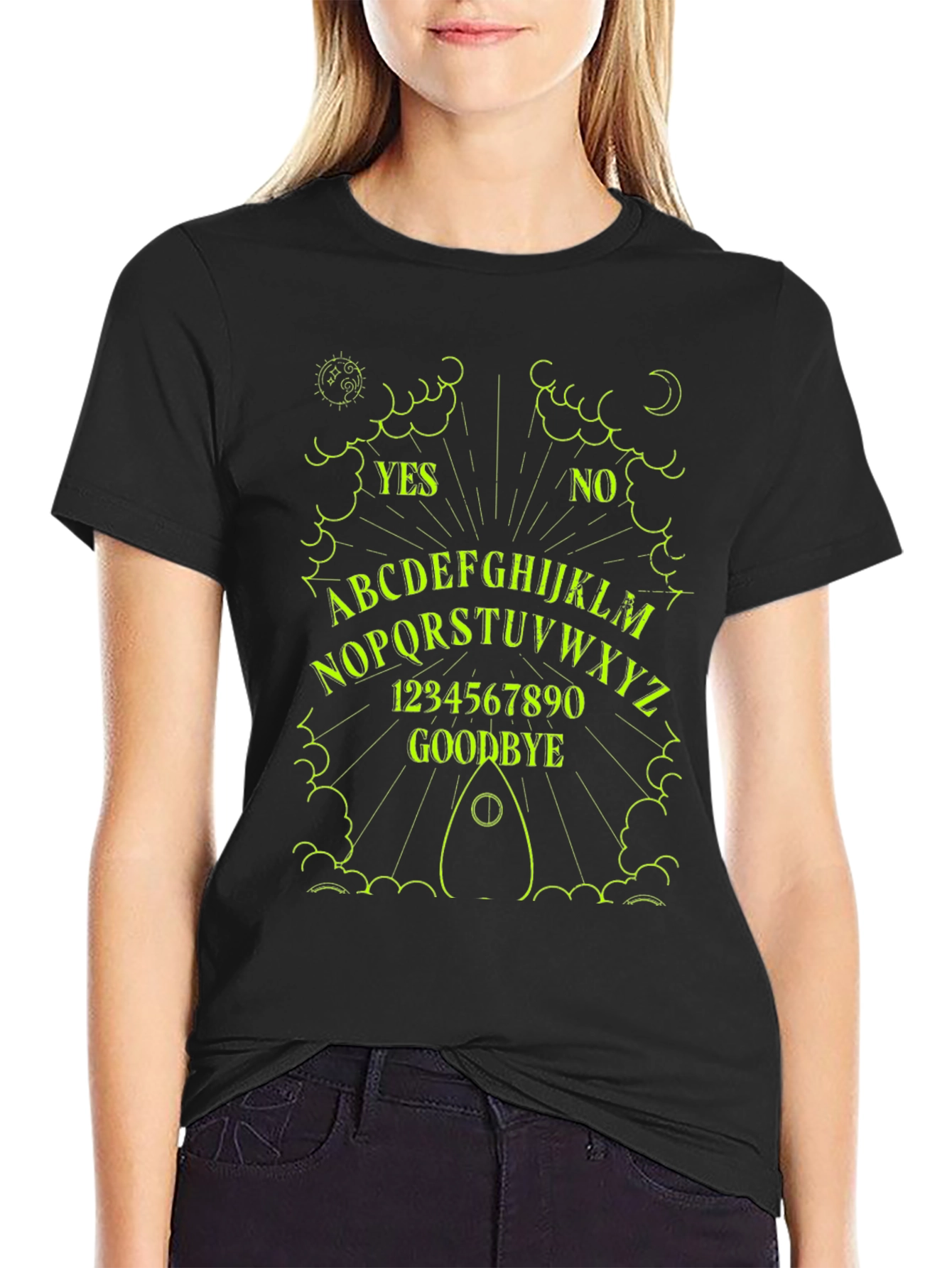 Mystic Ouija Board Graphic Tee - Black