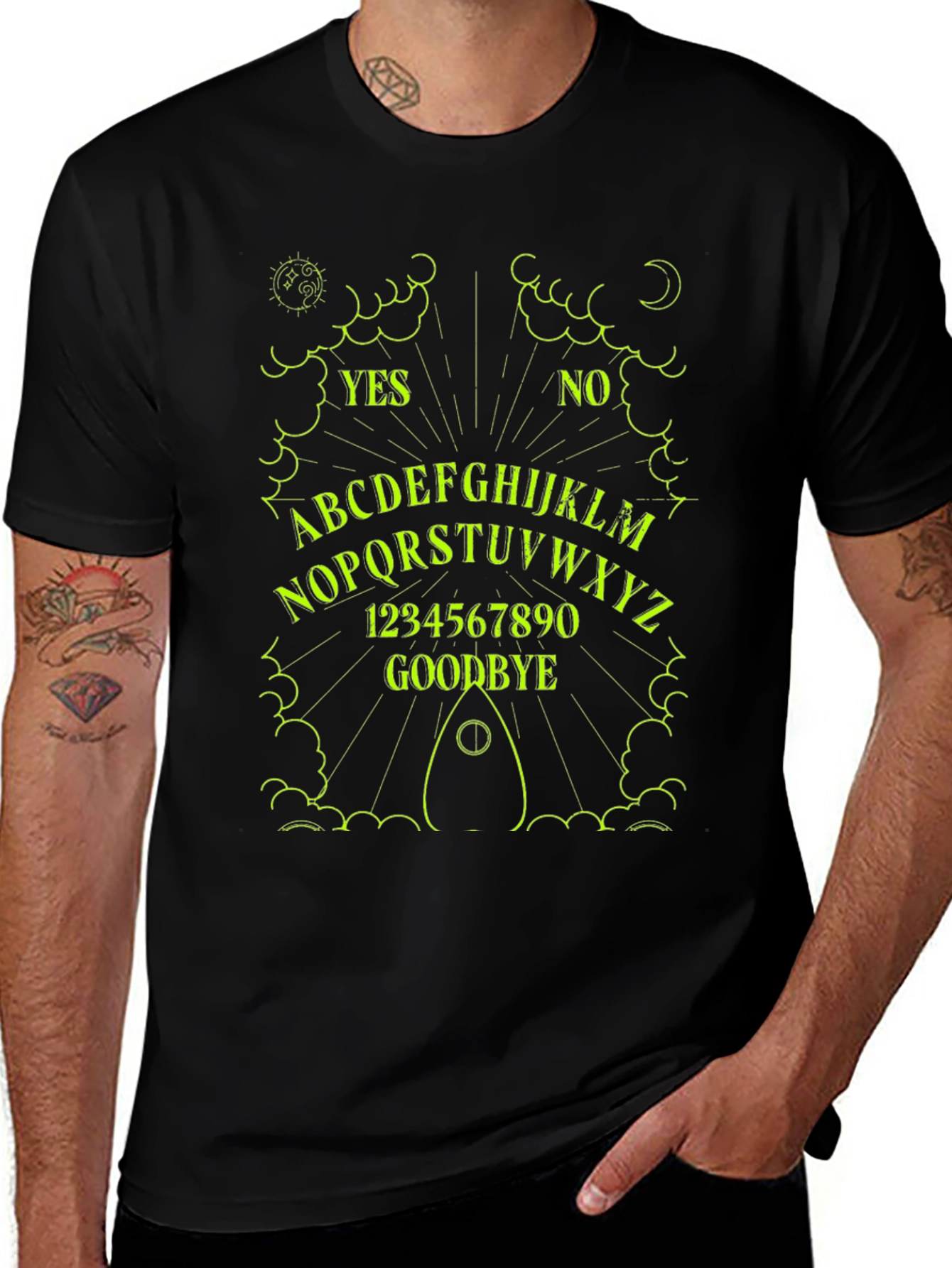 Mystic Ouija Board Graphic Tee - Black