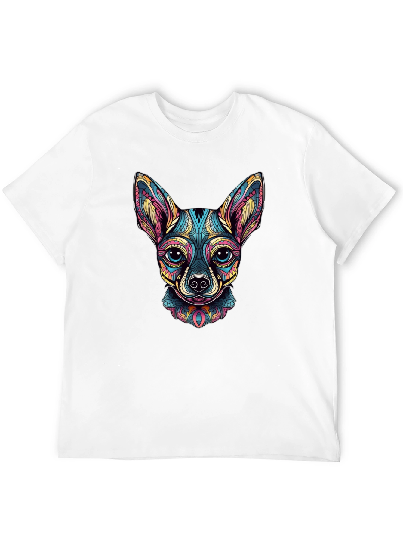 Cool Chihuahua Art Graphic Print T-Shirt
