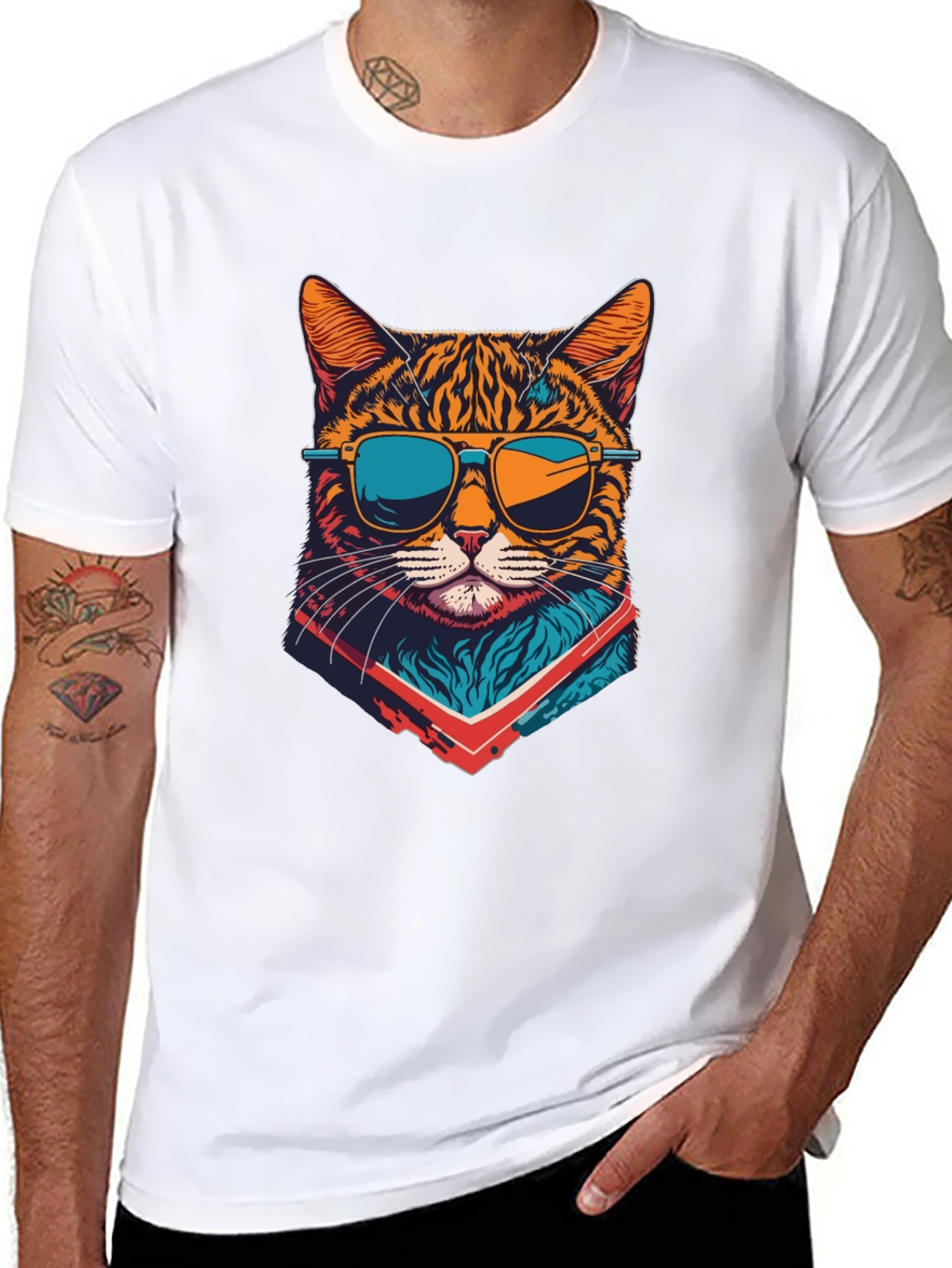 Cool Cat Graphic Tee - Black T-Shirt