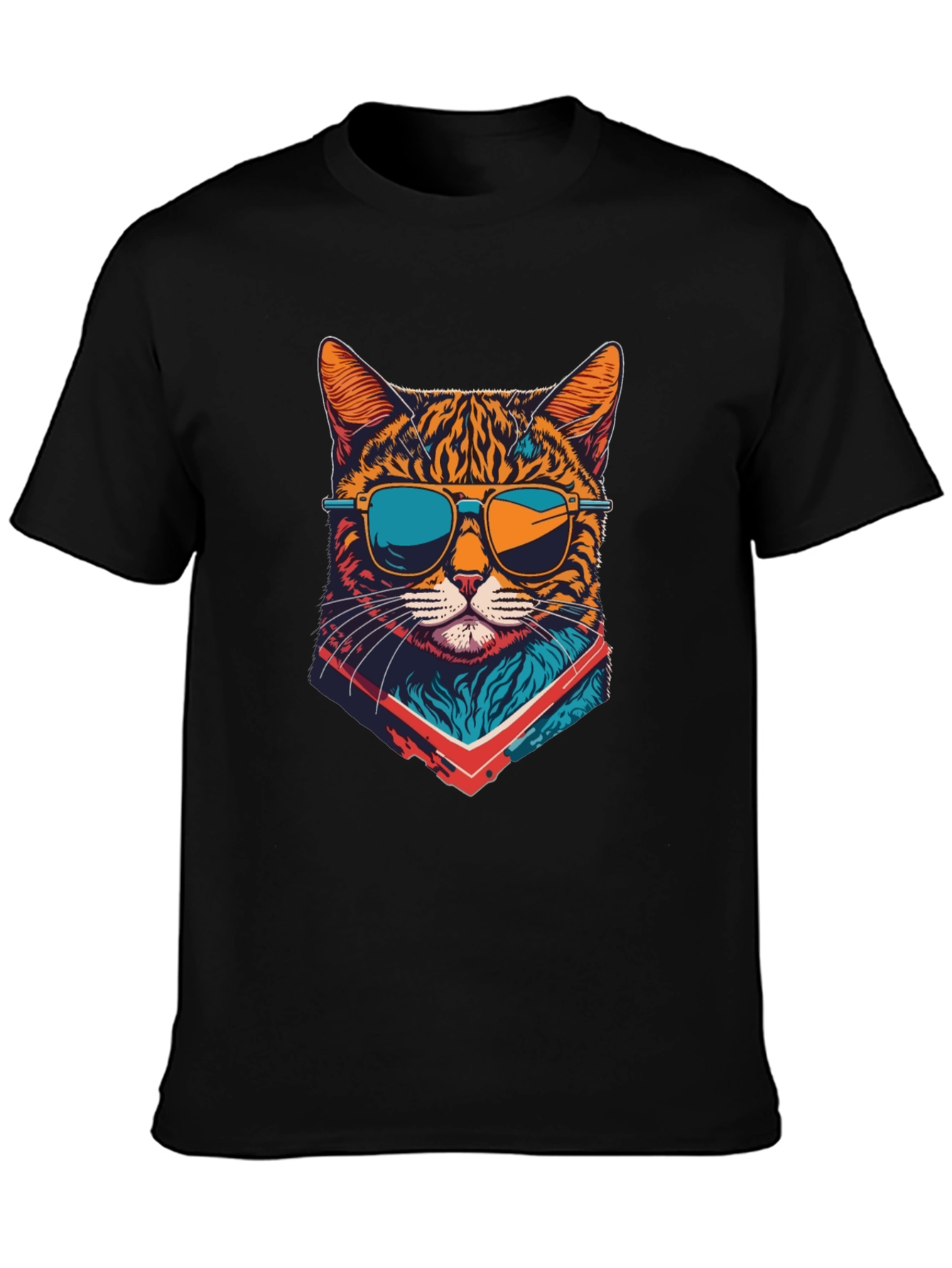 Cool Cat Graphic Tee - Black T-Shirt