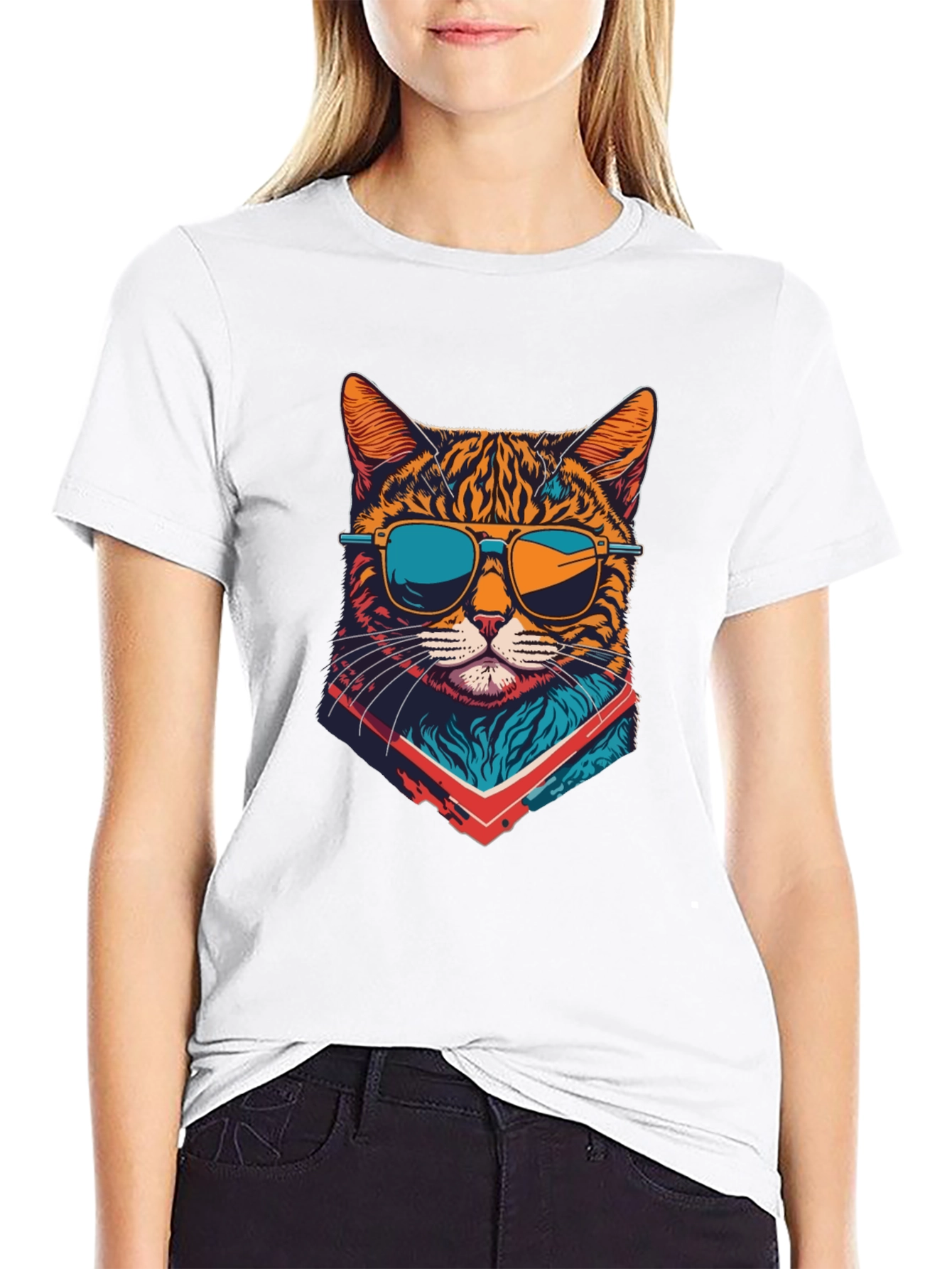 Cool Cat Graphic Tee - Black T-Shirt