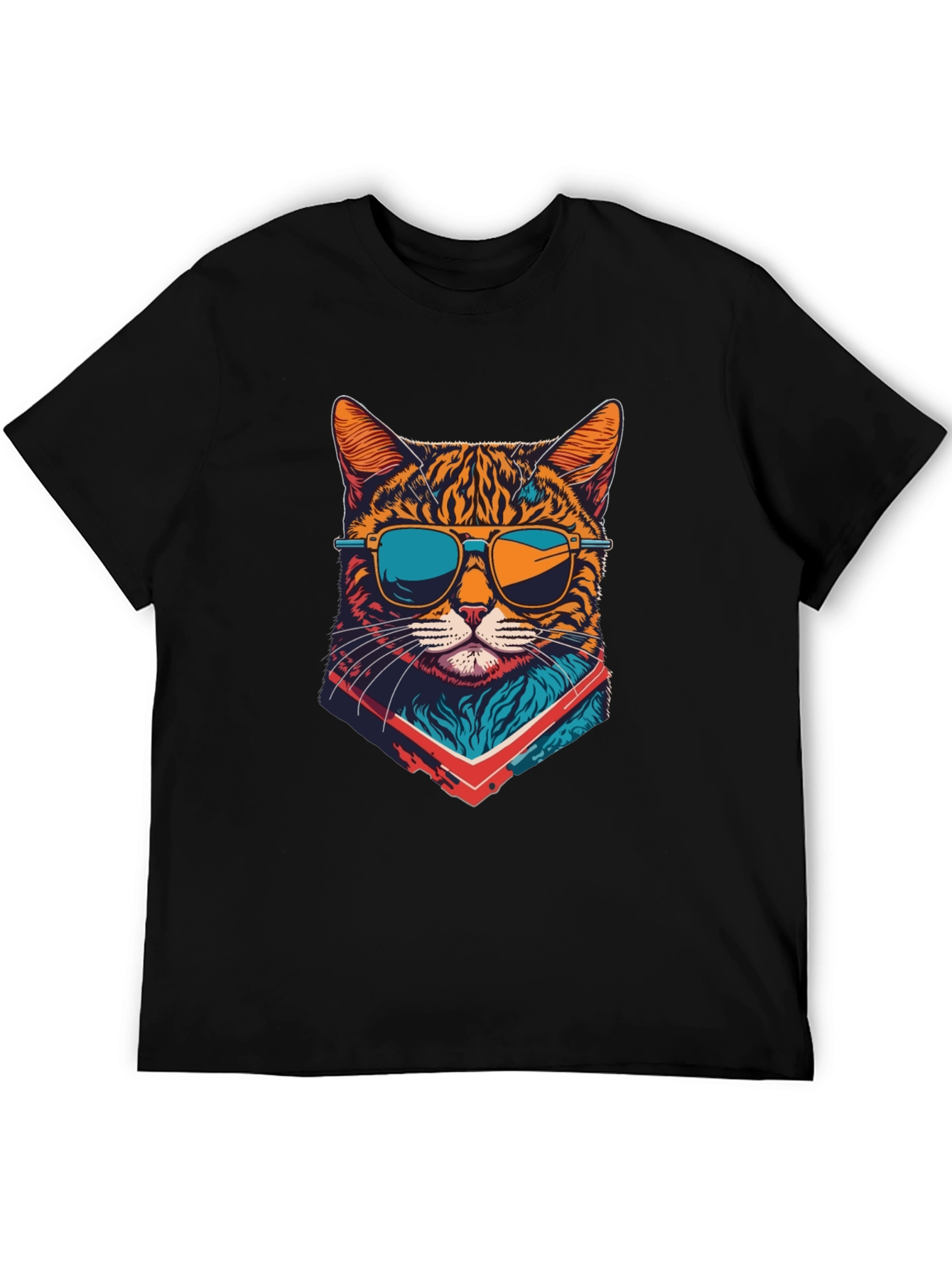 Cool Cat Graphic Tee - Black T-Shirt