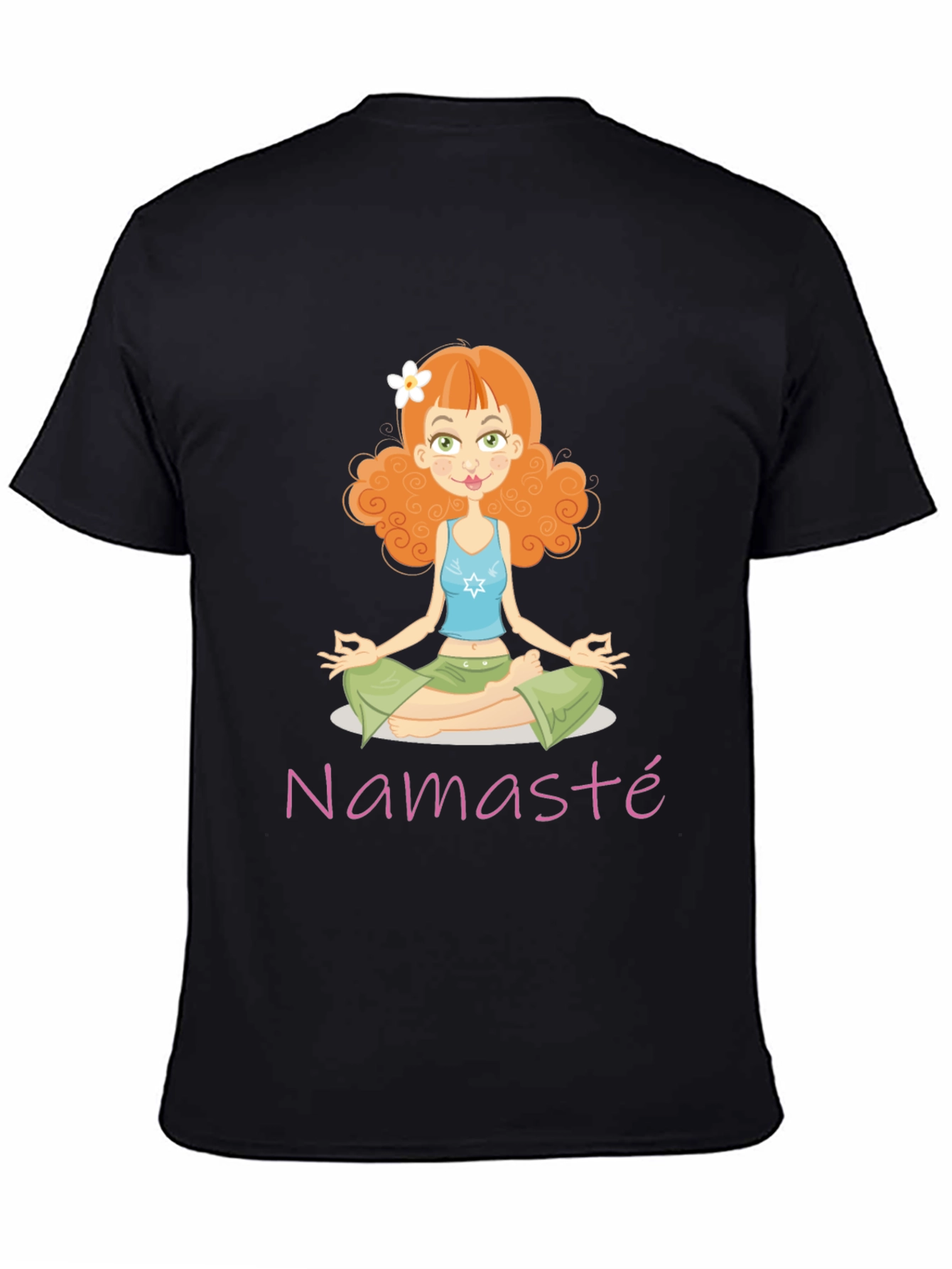 Namaste Cartoon Girl Yoga T-Shirt