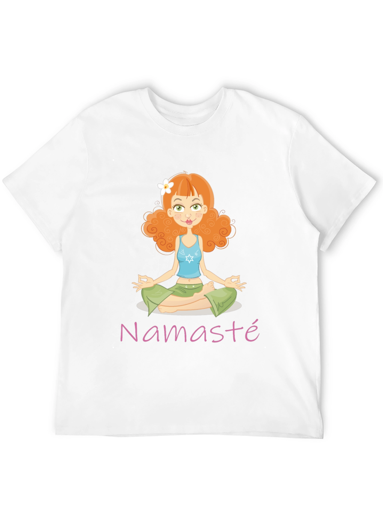 Namaste Cartoon Girl Yoga T-Shirt