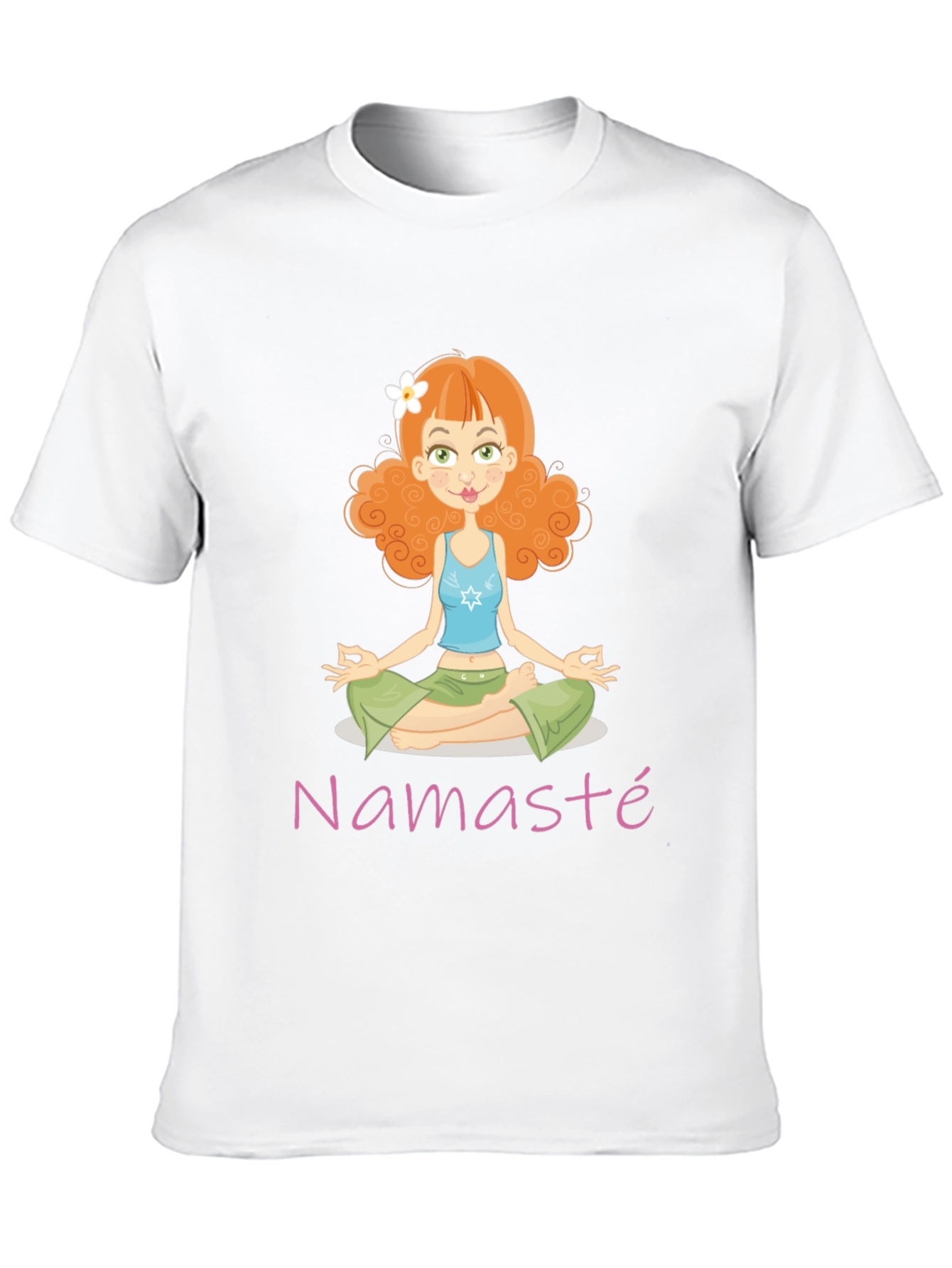Namaste Cartoon Girl Yoga T-Shirt