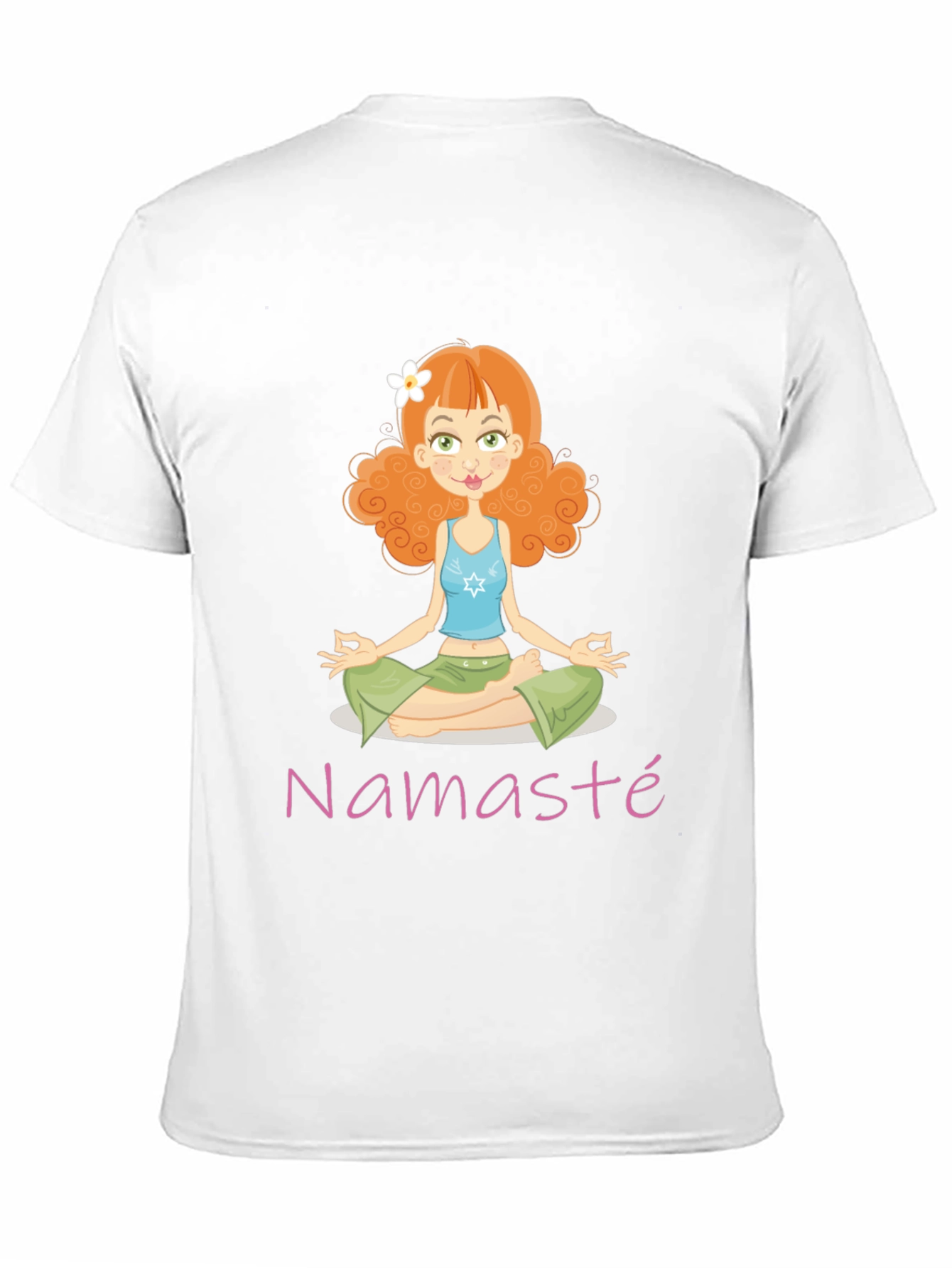 Namaste Cartoon Girl Yoga T-Shirt