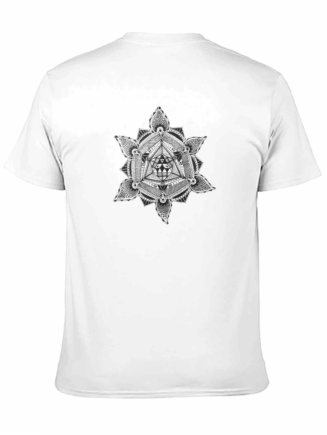 Geometric Mandala Black T-Shirt