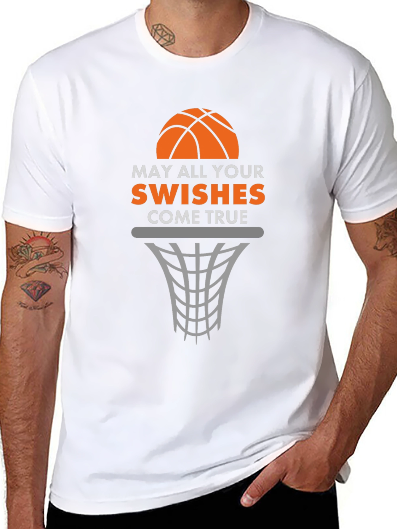 Basketball Swishes Graphic T-Shirt