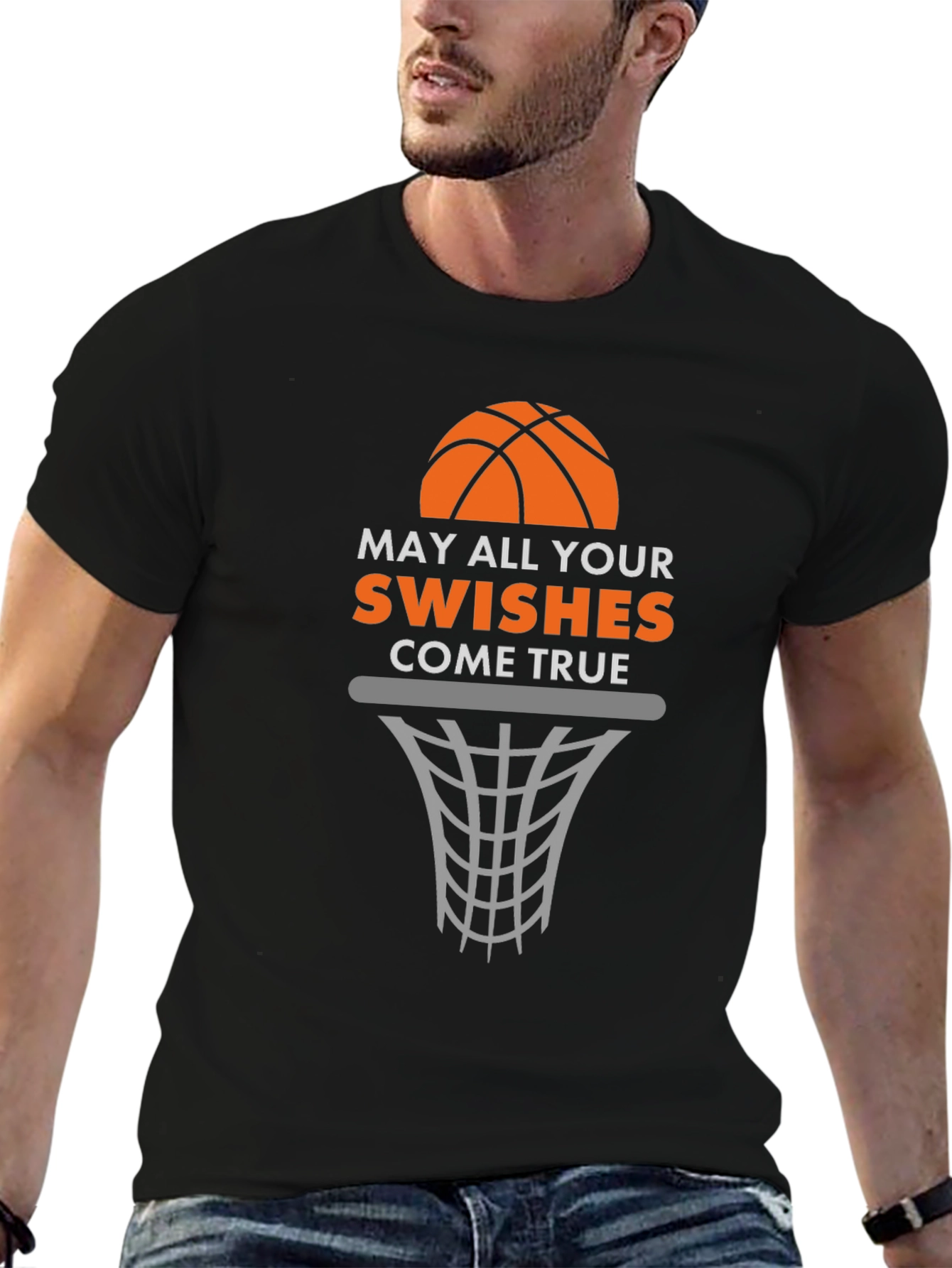 Basketball Swishes Graphic T-Shirt