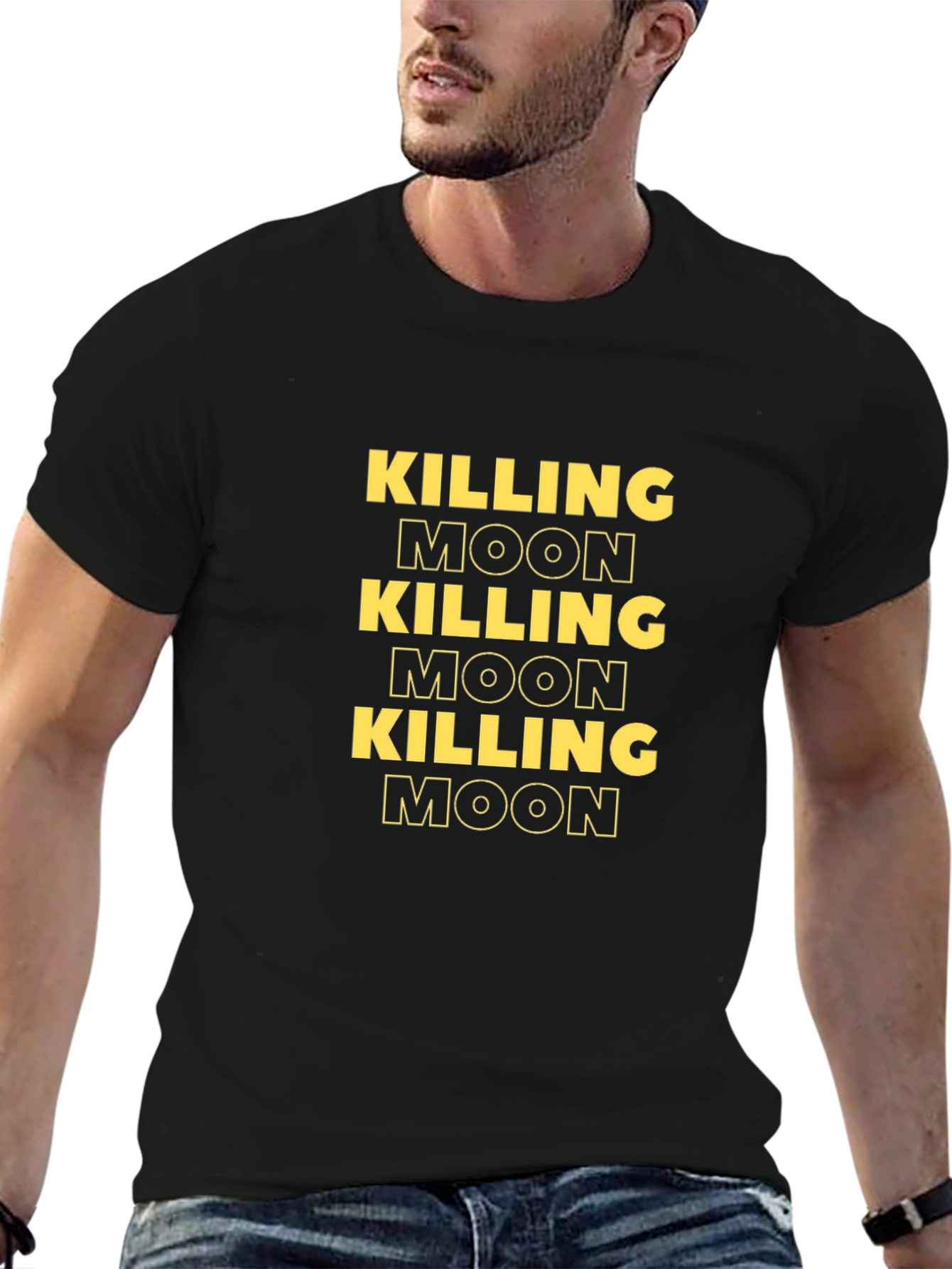 Killing Moon Graphic Tee - Black Cotton T-Shirt