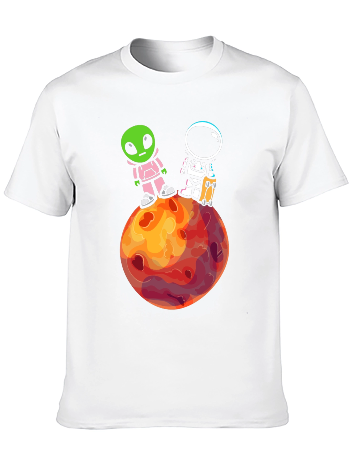 Alien & Astronaut Graphic Tee - Space Adventure