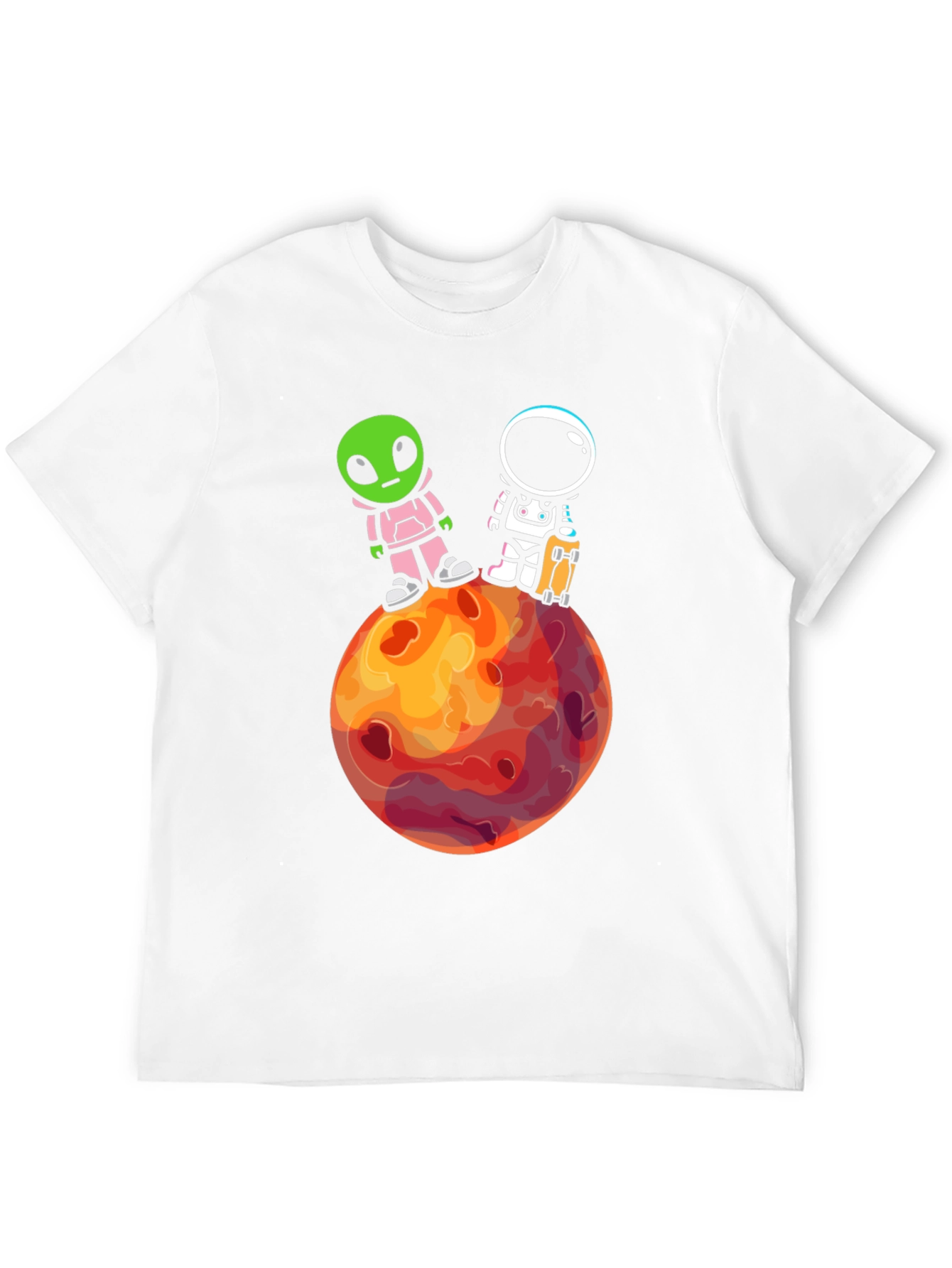 Alien & Astronaut Graphic Tee - Space Adventure