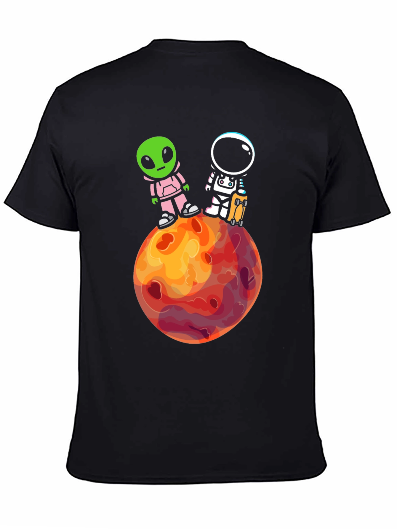 Alien & Astronaut Graphic Tee - Space Adventure