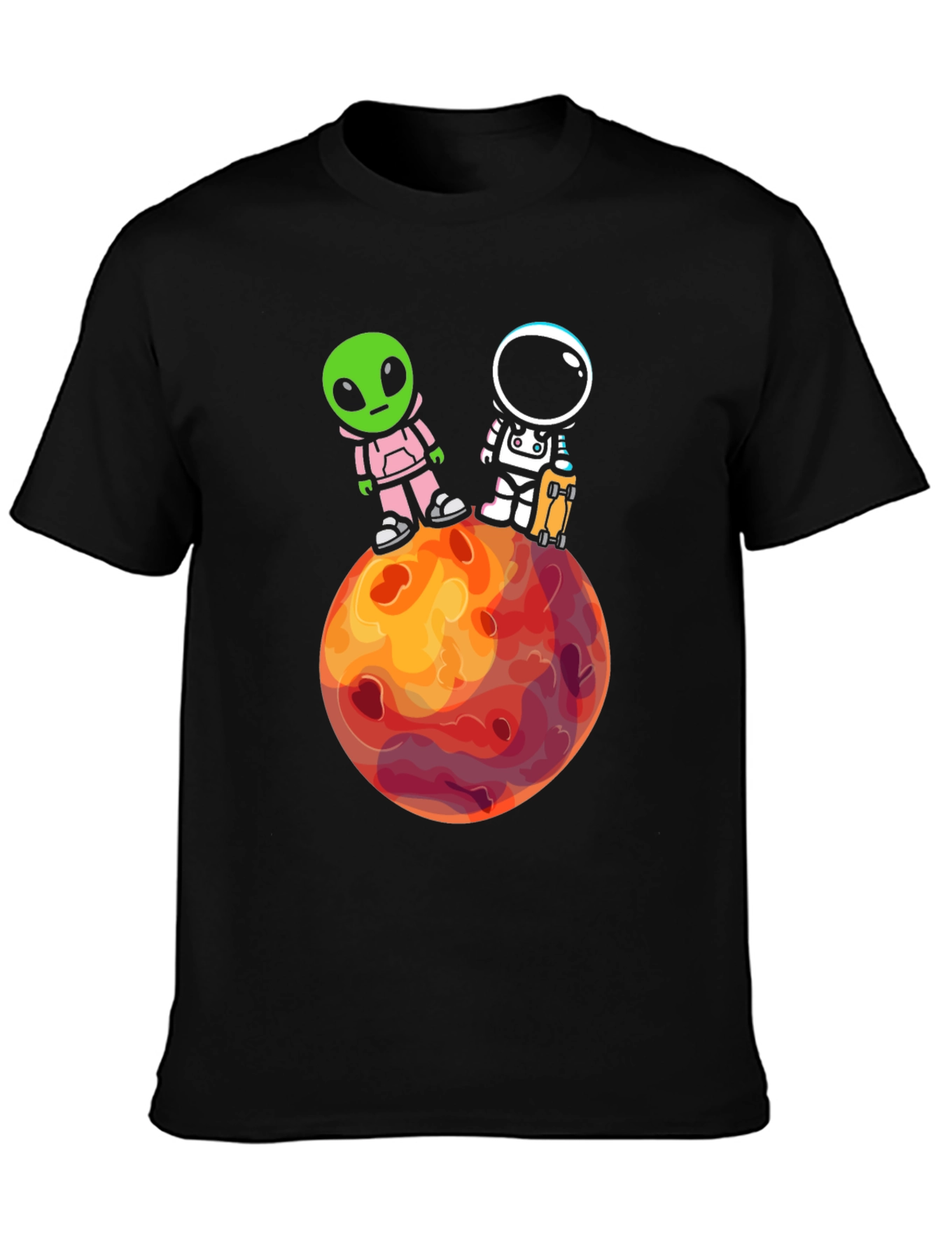 Alien & Astronaut Graphic Tee - Space Adventure