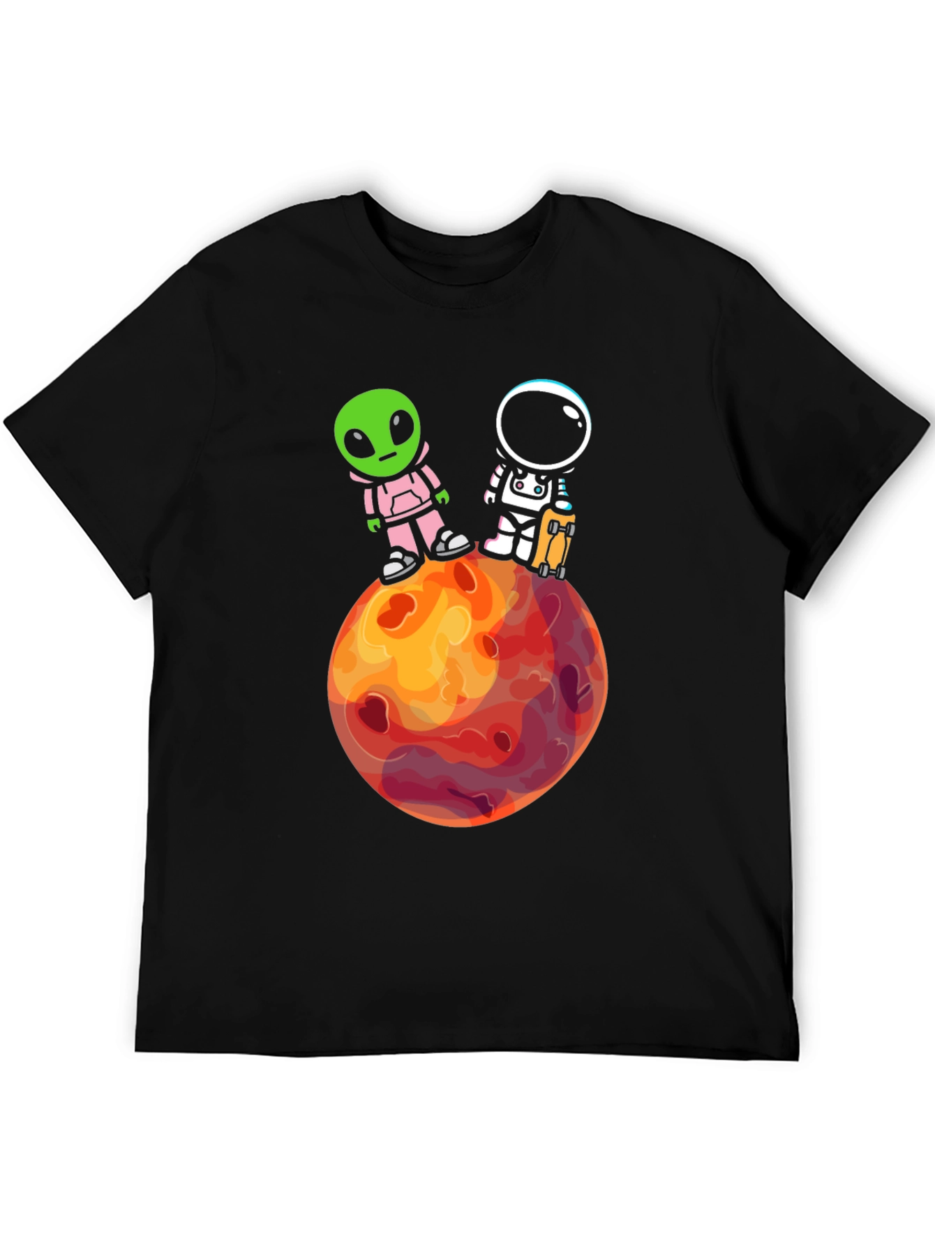 Alien & Astronaut Graphic Tee - Space Adventure