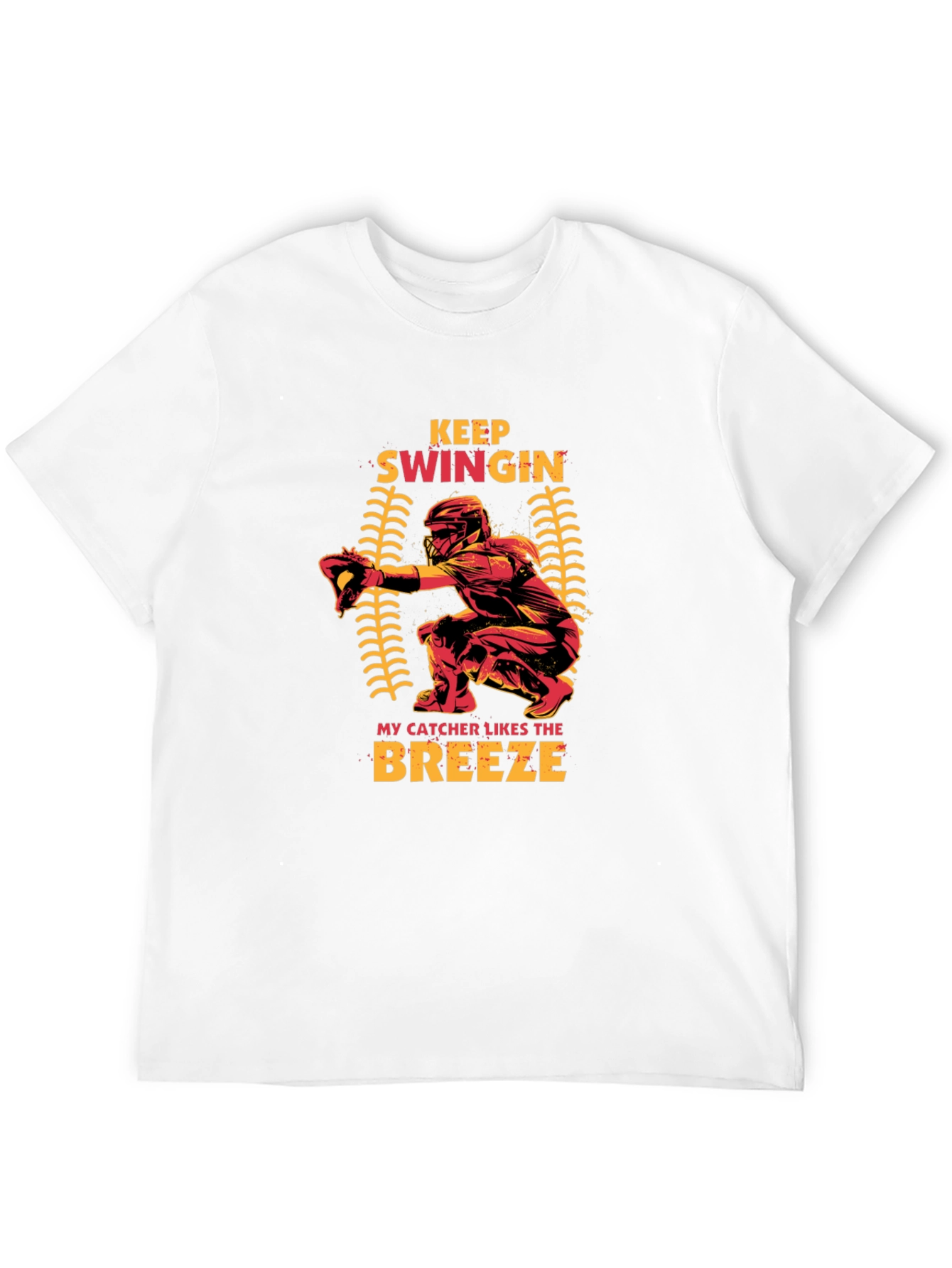 Keep Swingin Baseball Catcher T-Shirt