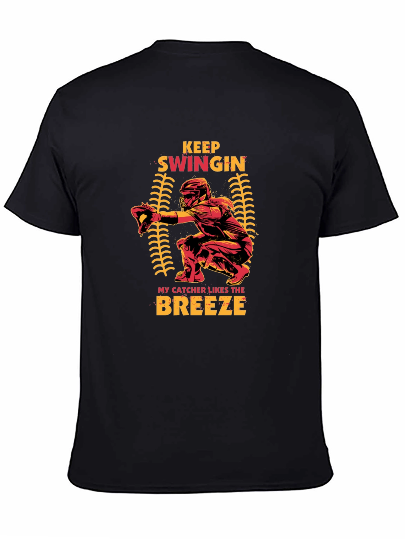 Keep Swingin Baseball Catcher T-Shirt