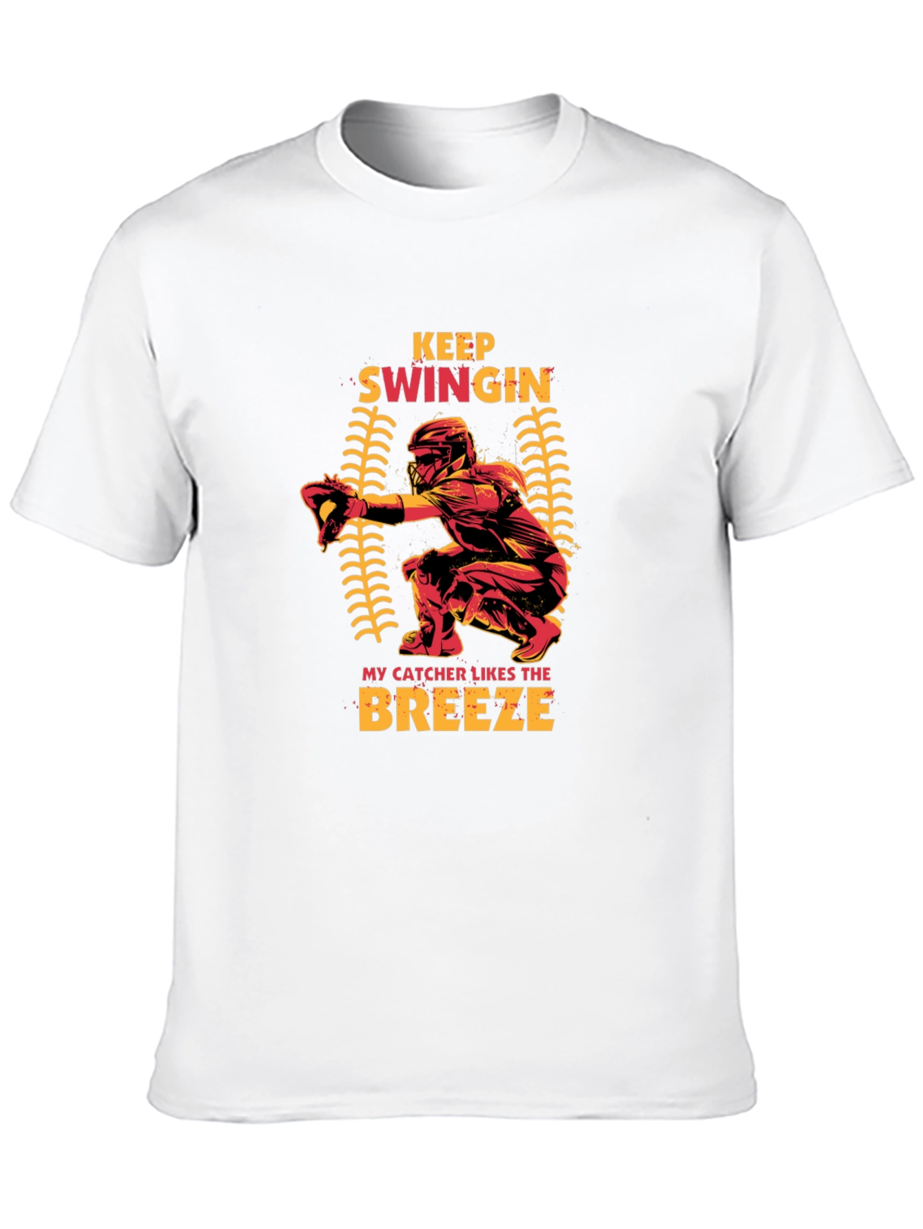 Keep Swingin Baseball Catcher T-Shirt