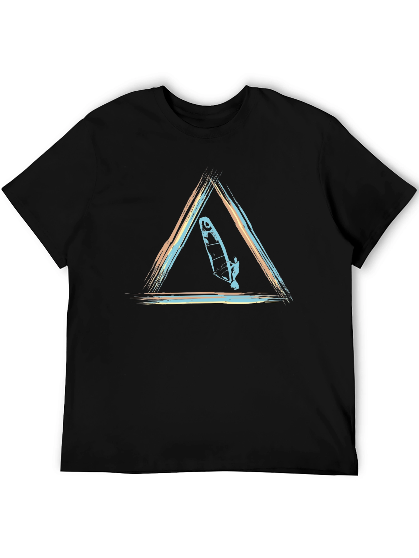 Windsurf Triangle Graphic T-Shirt - Black