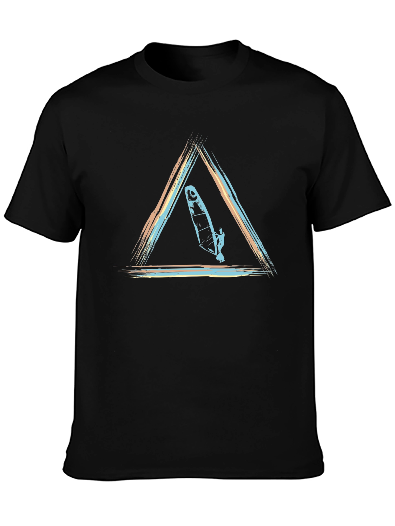 Windsurf Triangle Graphic T-Shirt - Black
