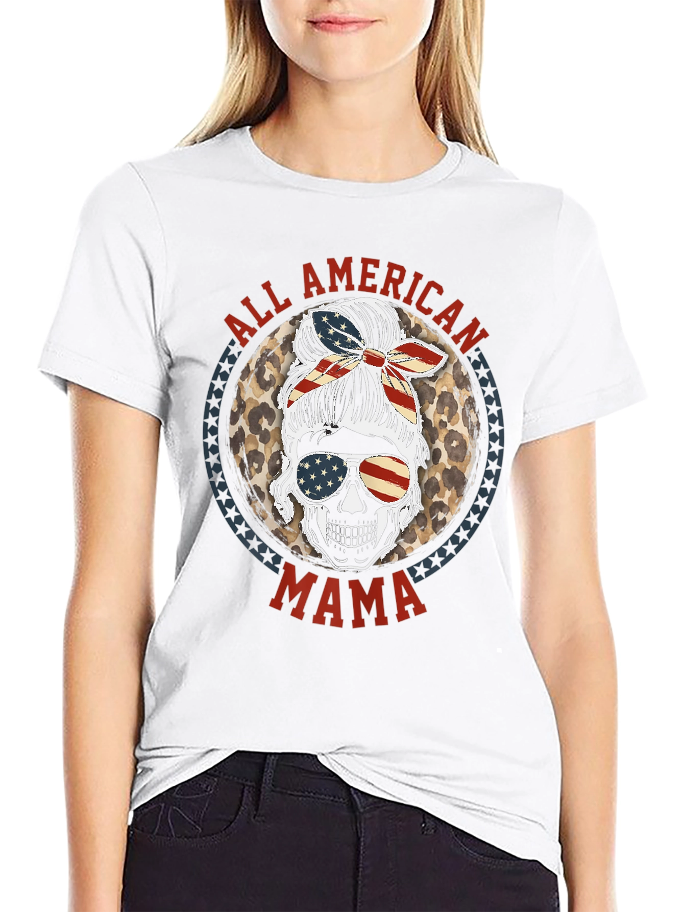 All American Mama Graphic T-Shirt