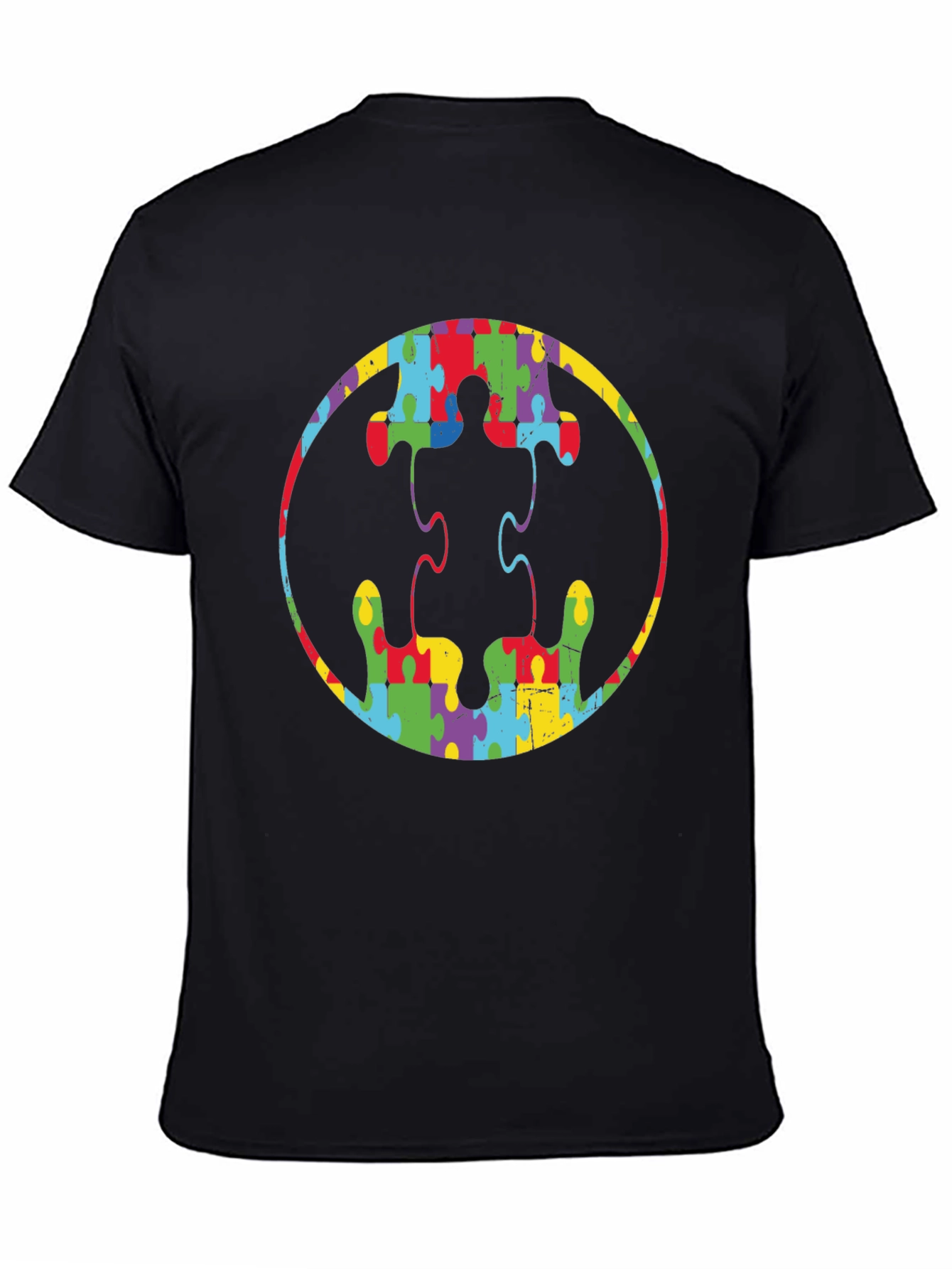 Autism Awareness Puzzle Piece Batman Logo T-Shirt